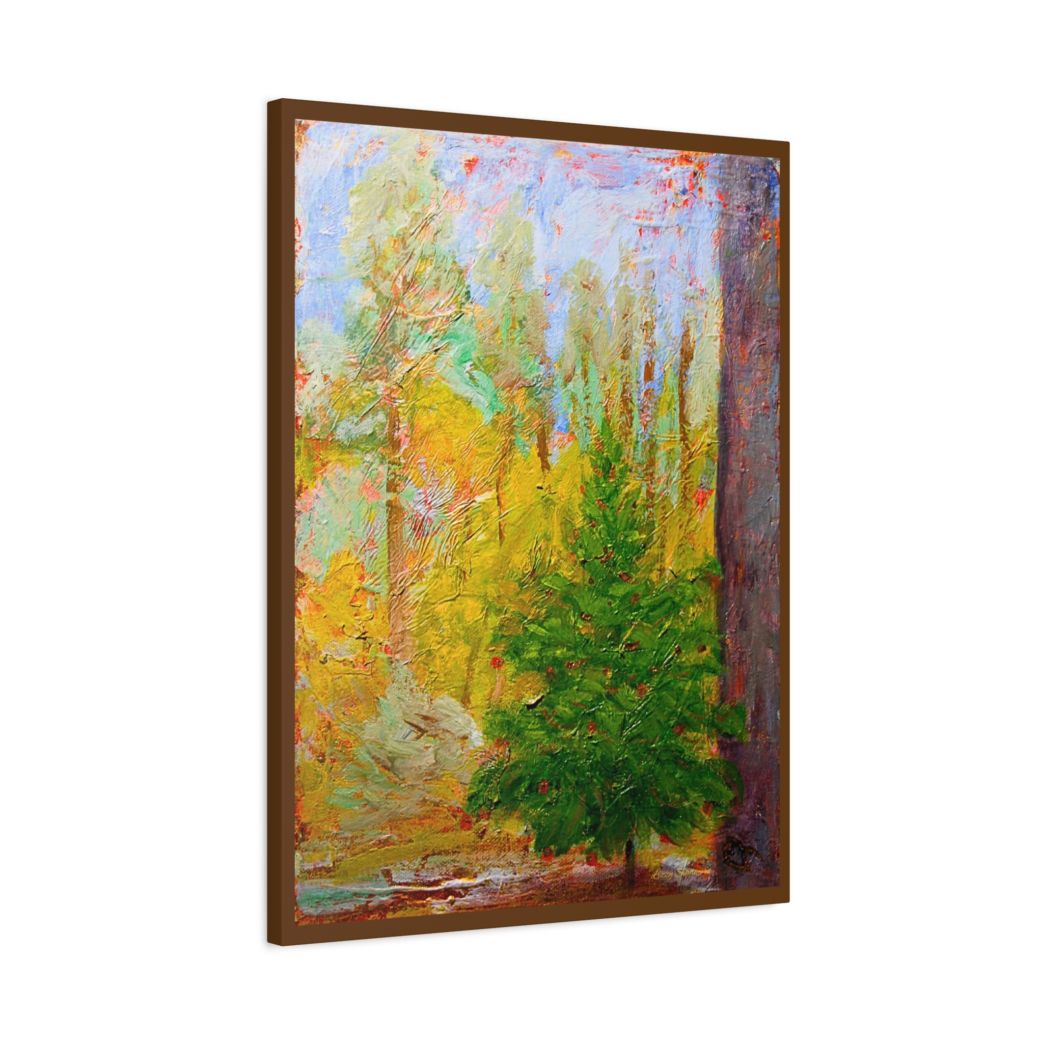 Matte Canvas, Stretched 1.25" Giclee, Small Fir Painting - Image 10