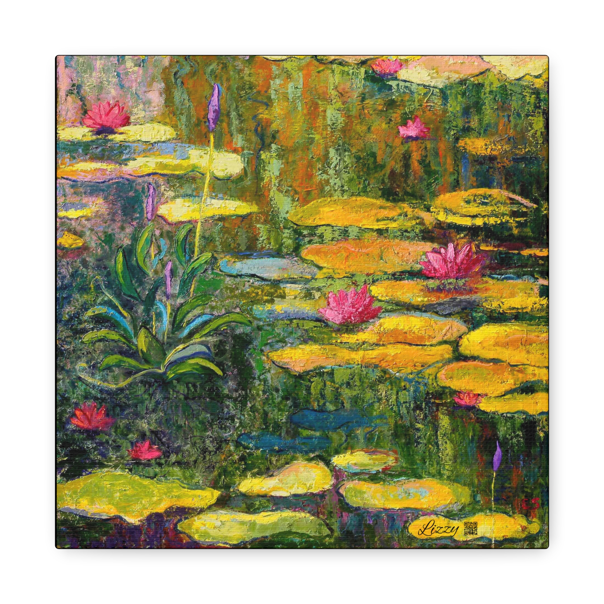 Canvas Print -Impressionistic Waterlilies - Image 5