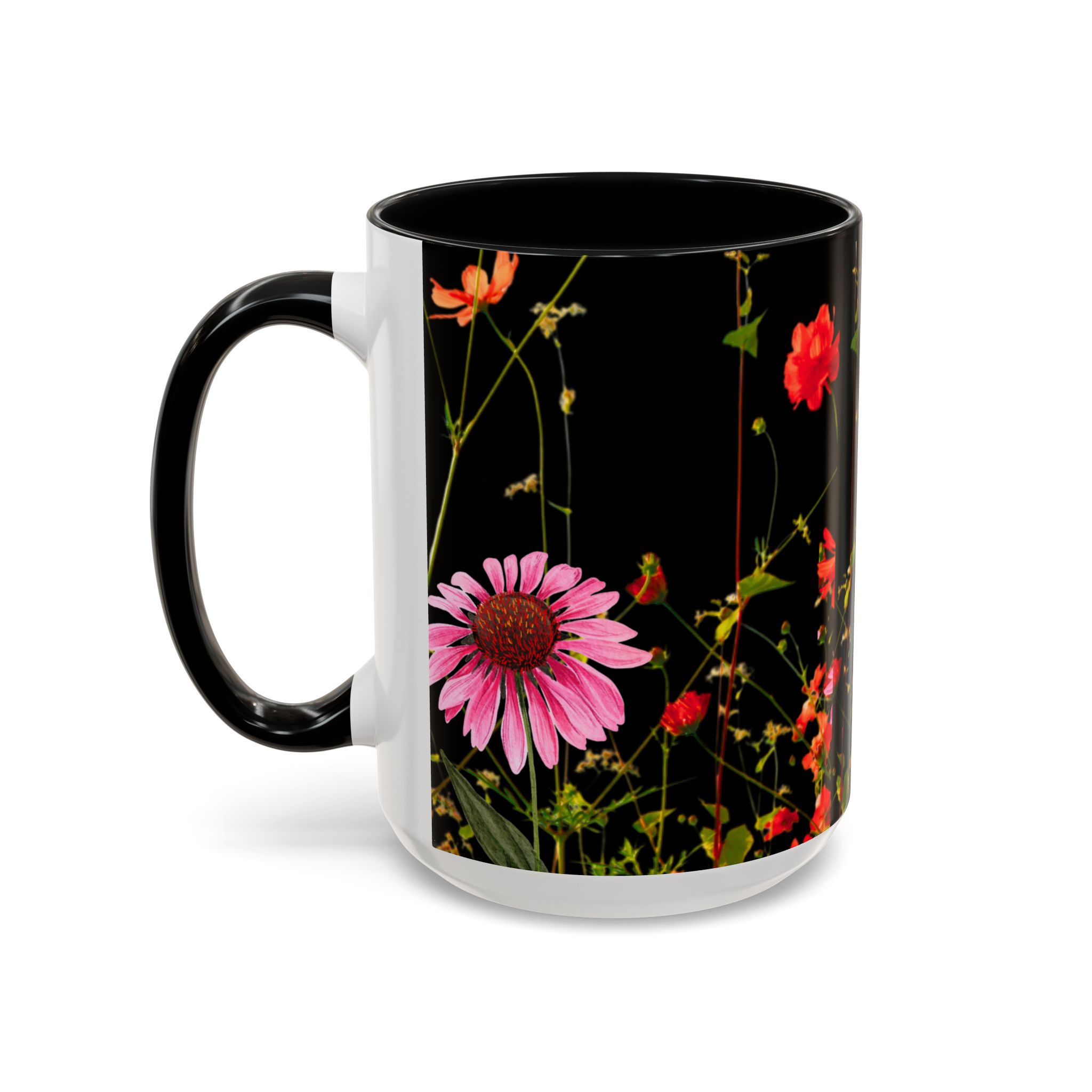 Coffee Mug Wildflowers on Black - Image 7
