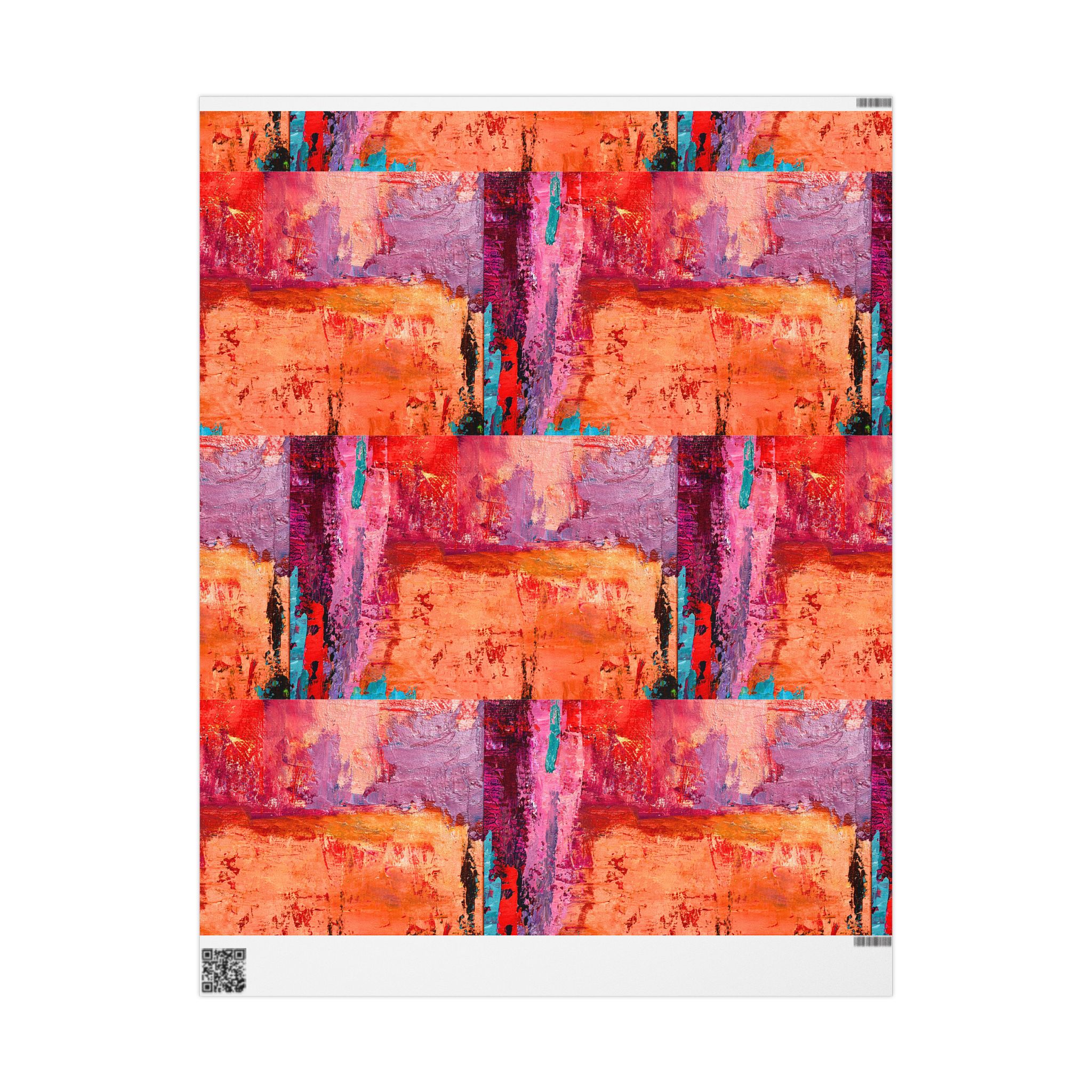 Wrapping Paper Warm Orange and Red Abstract - Image 5