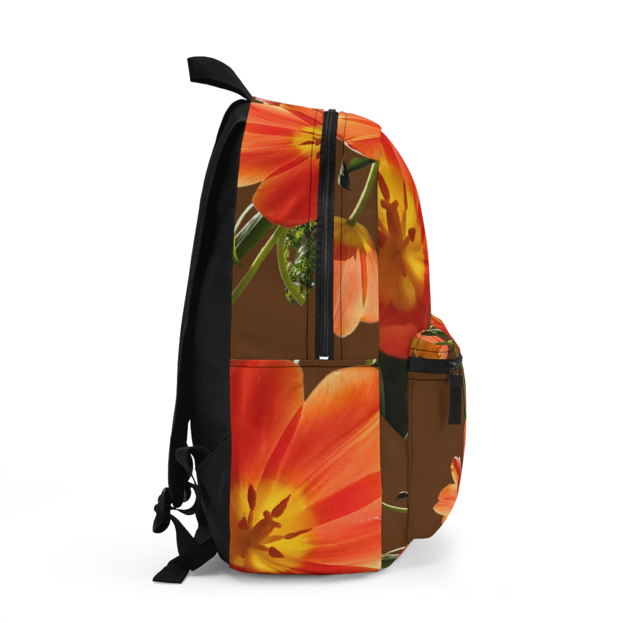 Tulips on Brown Backpack - Image 2