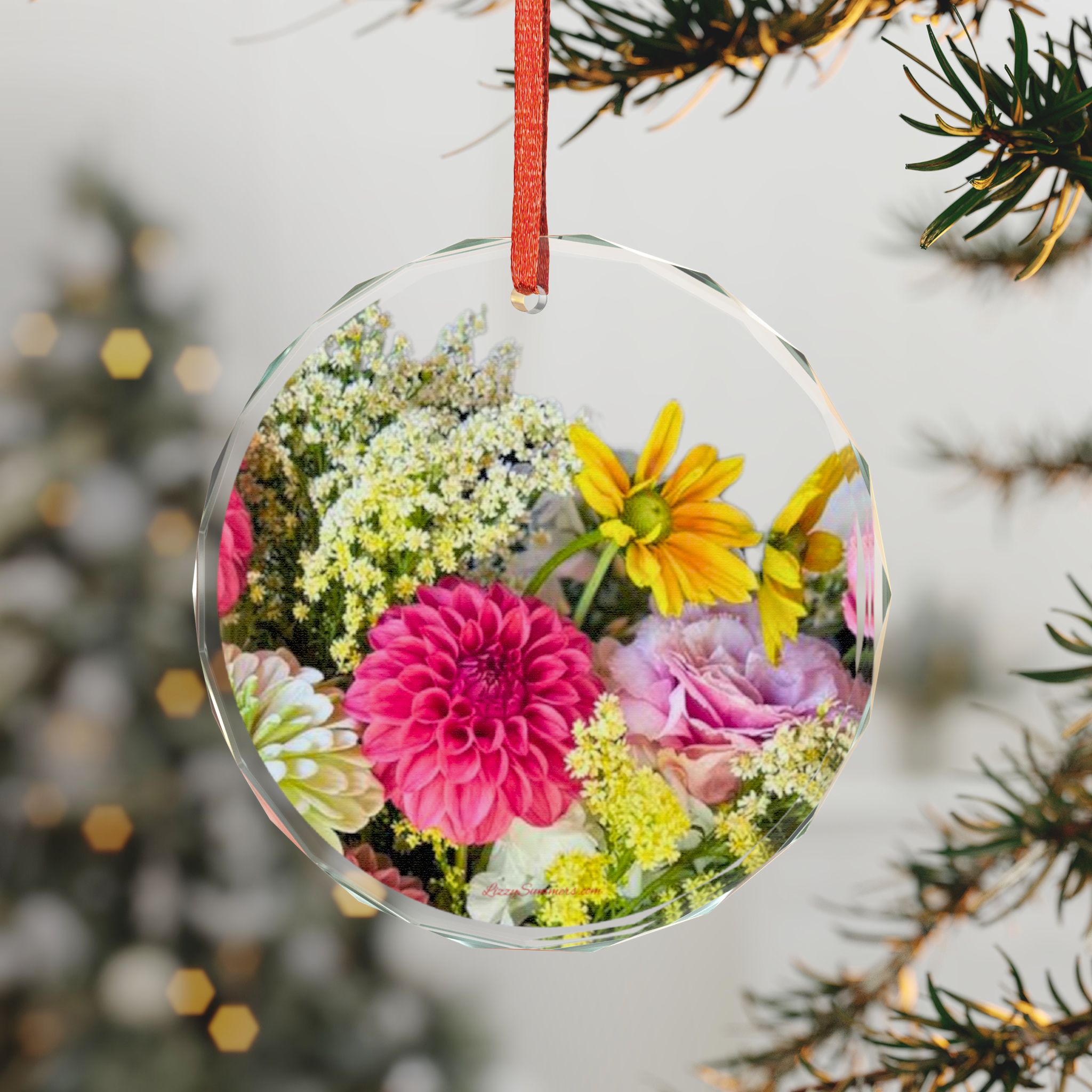 Glass Ornament Flower Bouquet #4 - Image 7