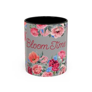 Bloom Time Grey Accent Coffee Mug
