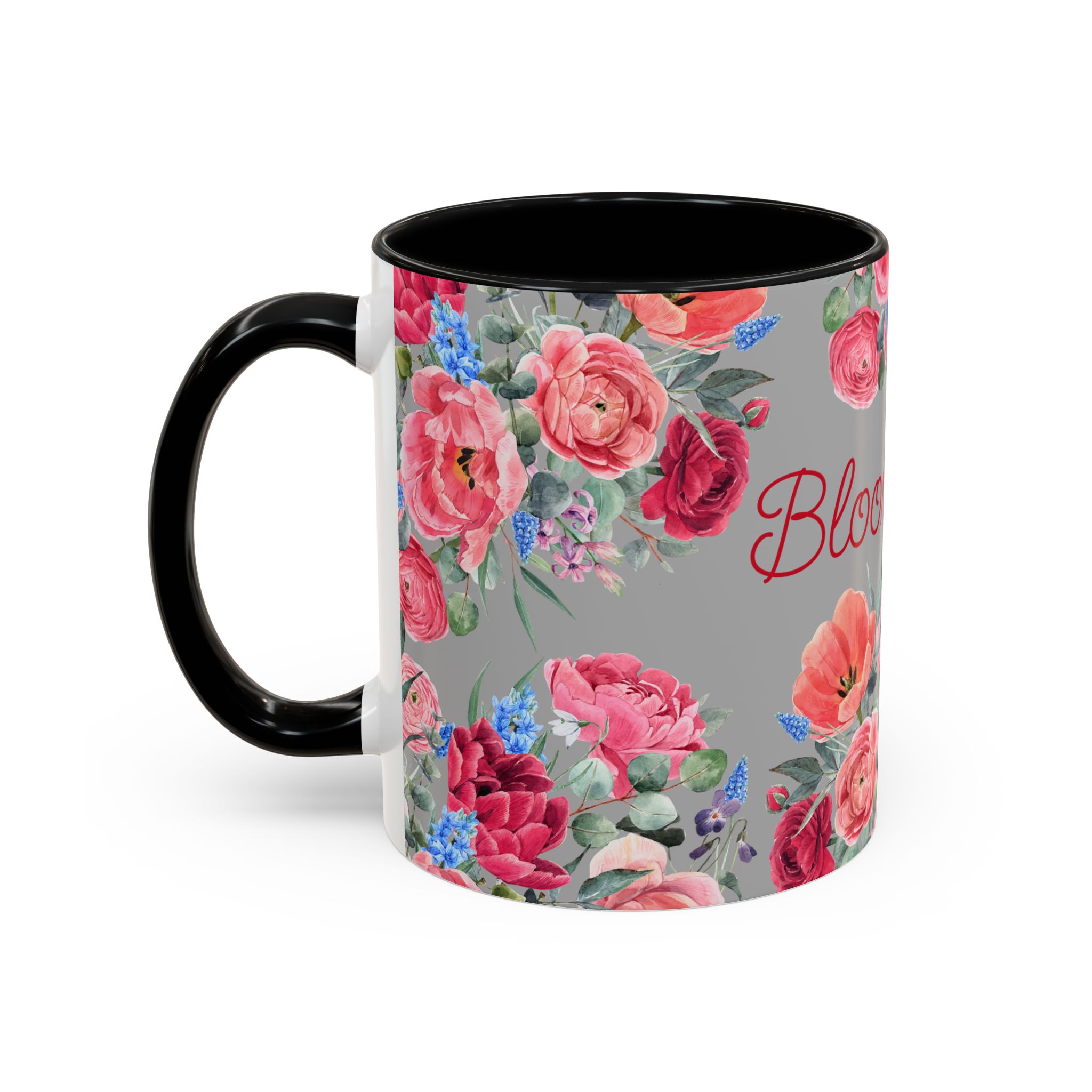 Bloom Time Grey Accent Coffee Mug - Image 3
