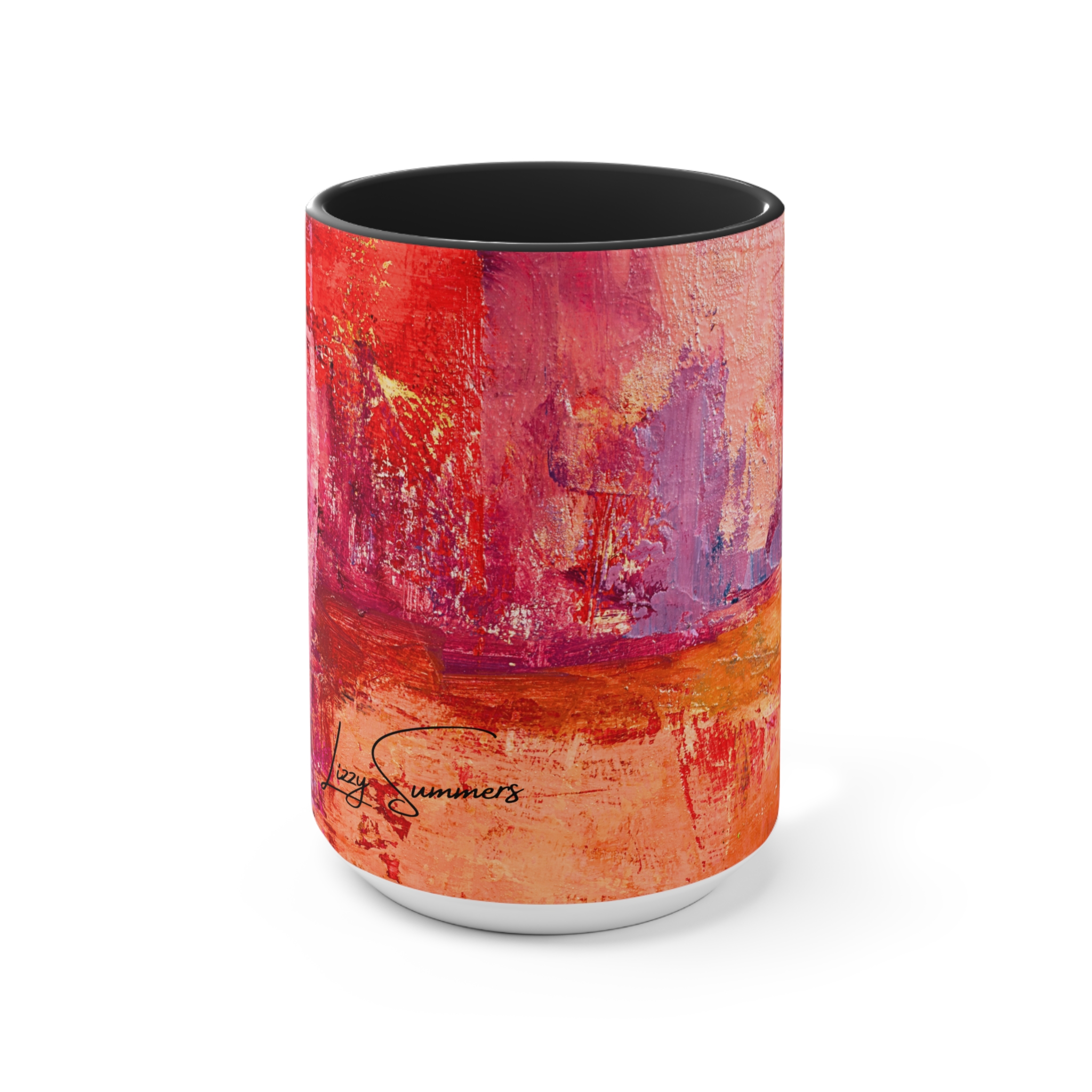 Warm Orange and Red Coffee Mug - Image 9