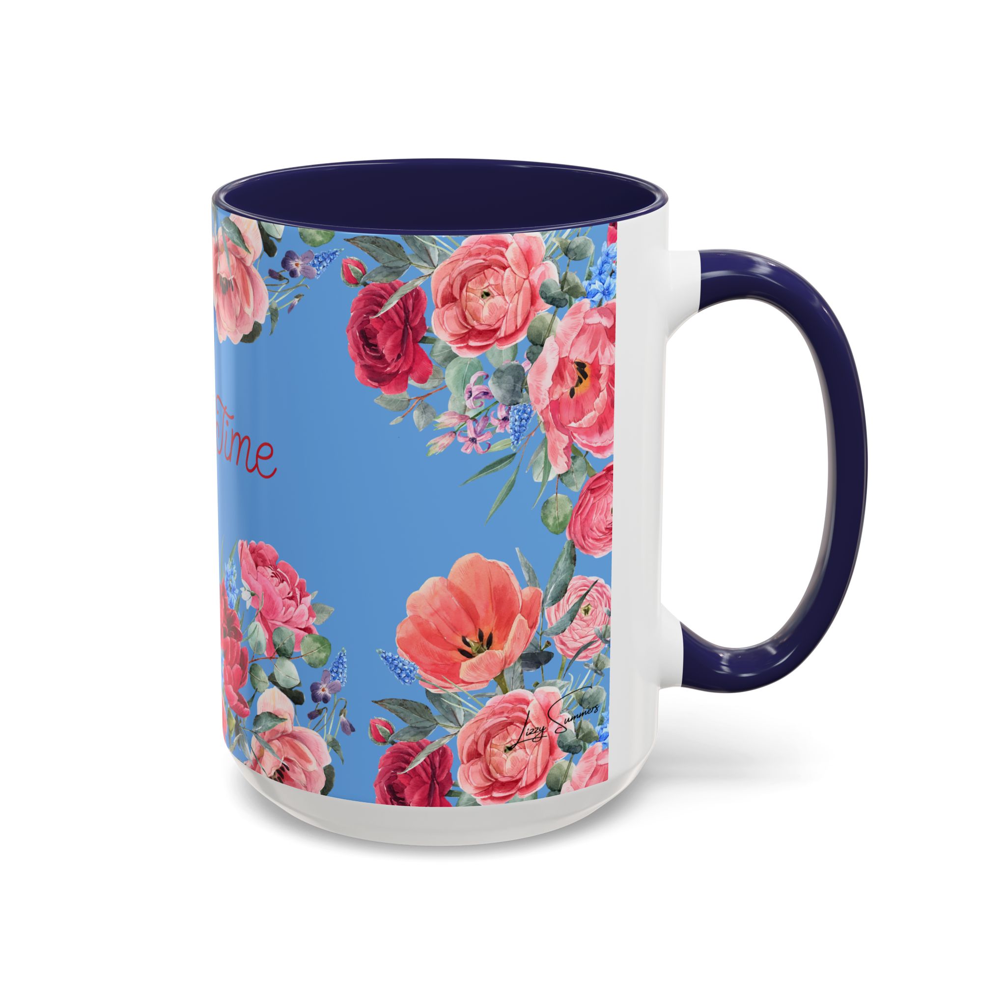 Coffee Mug  Bloom Time Blue - Image 14