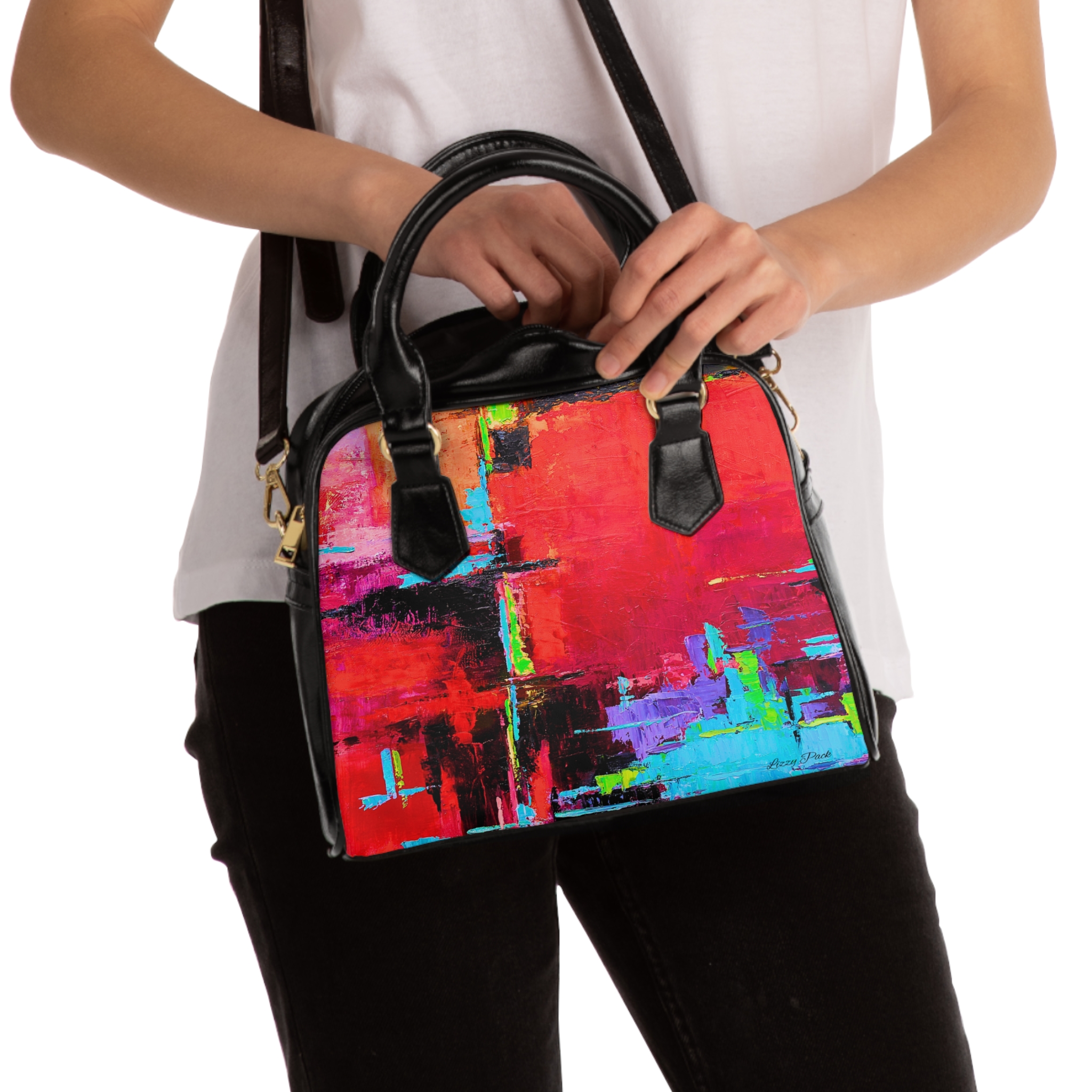 Handbag Shoulder Flaming Red - Image 4