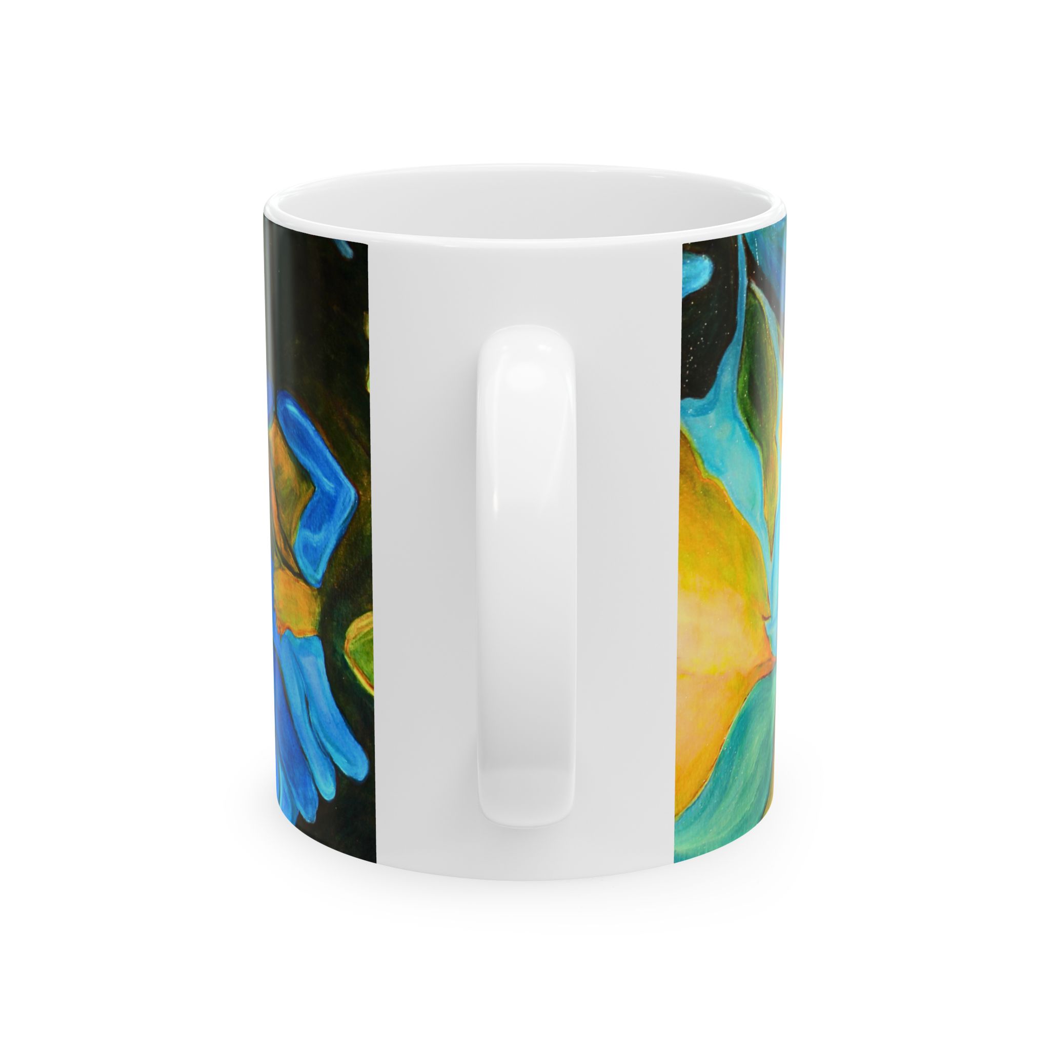 Coffee Mug River Muse Teal and Blue - Image 3