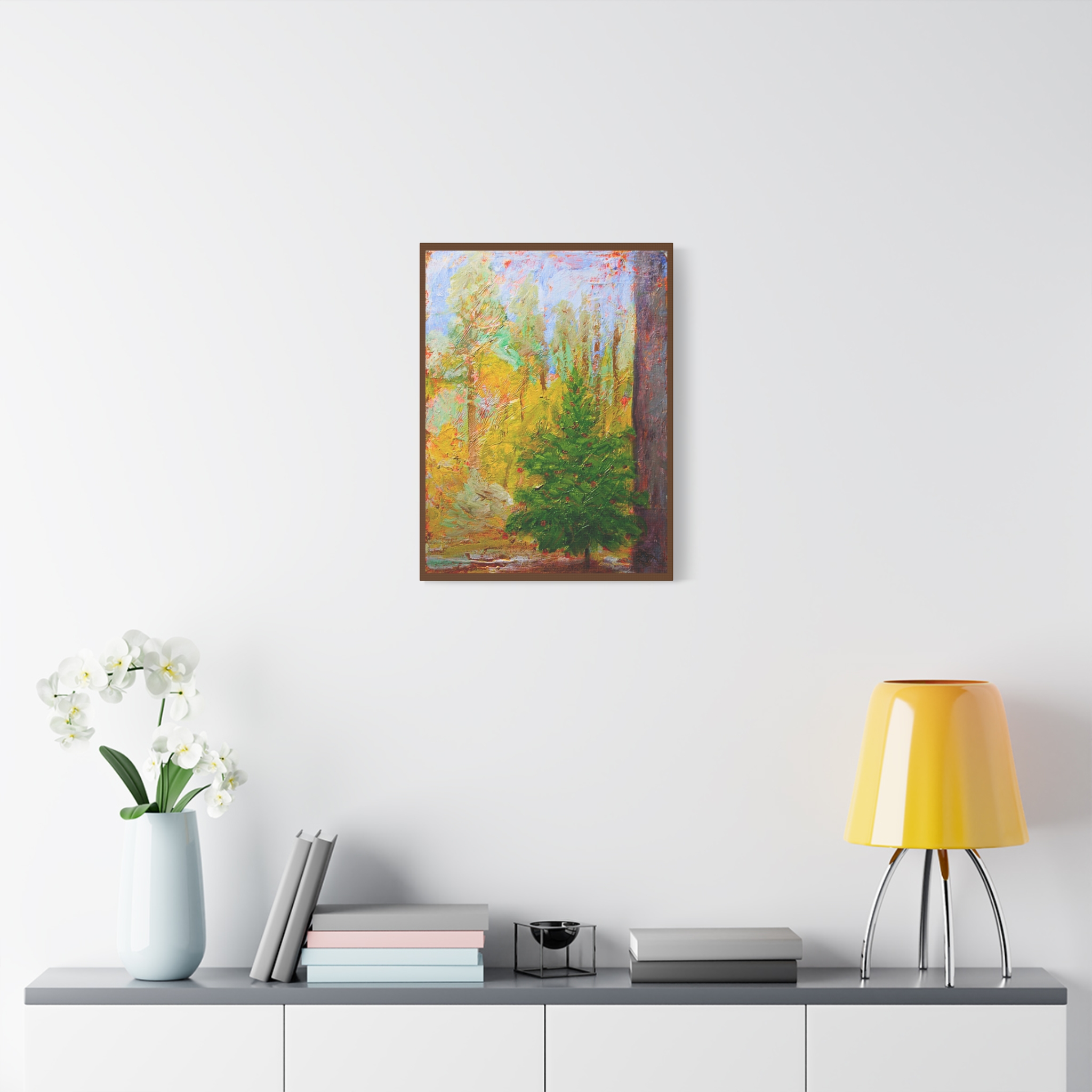 Matte Canvas, Stretched 1.25" Giclee, Small Fir Painting - Image 7