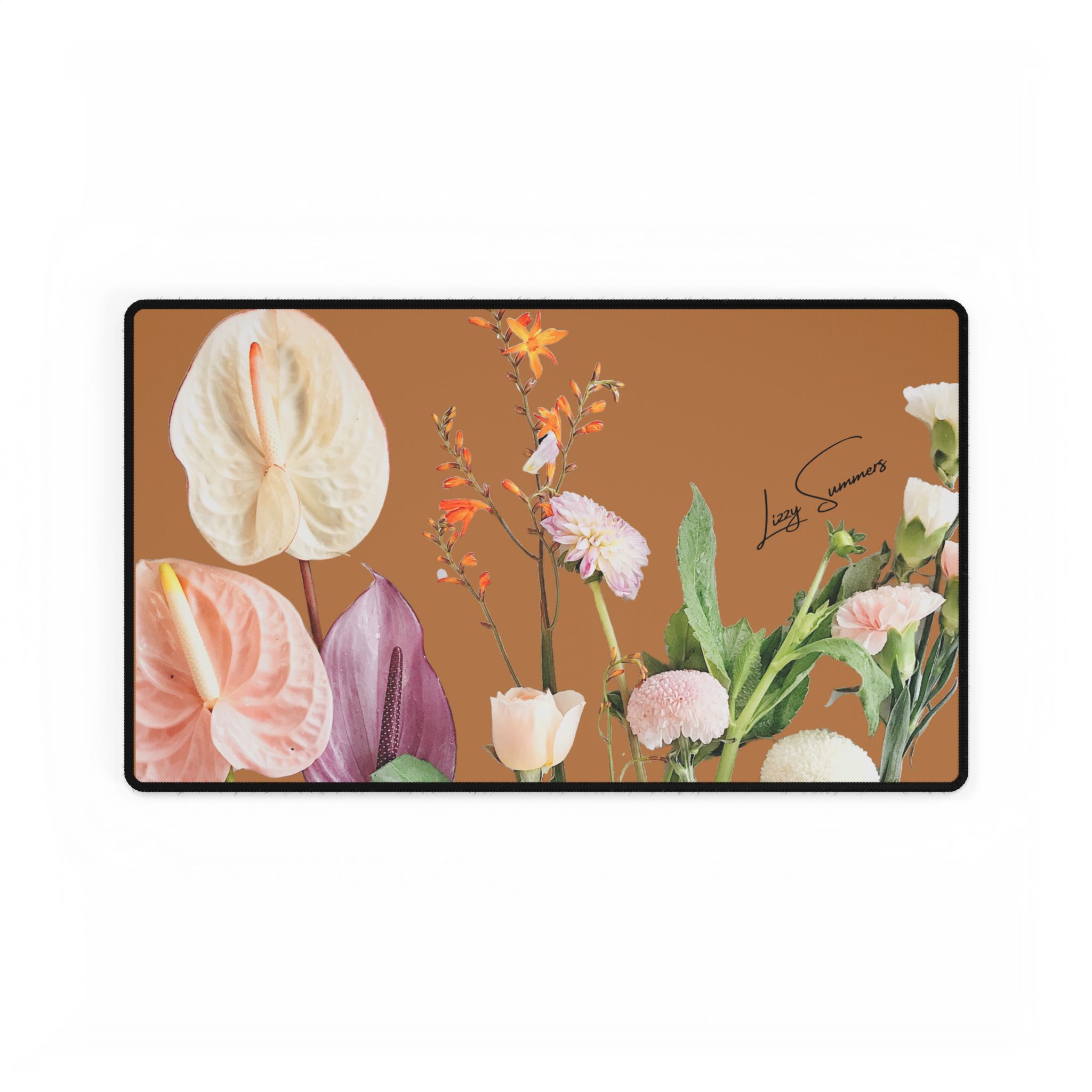Desk Pad Desk Mat Bouquet Tan - Image 9