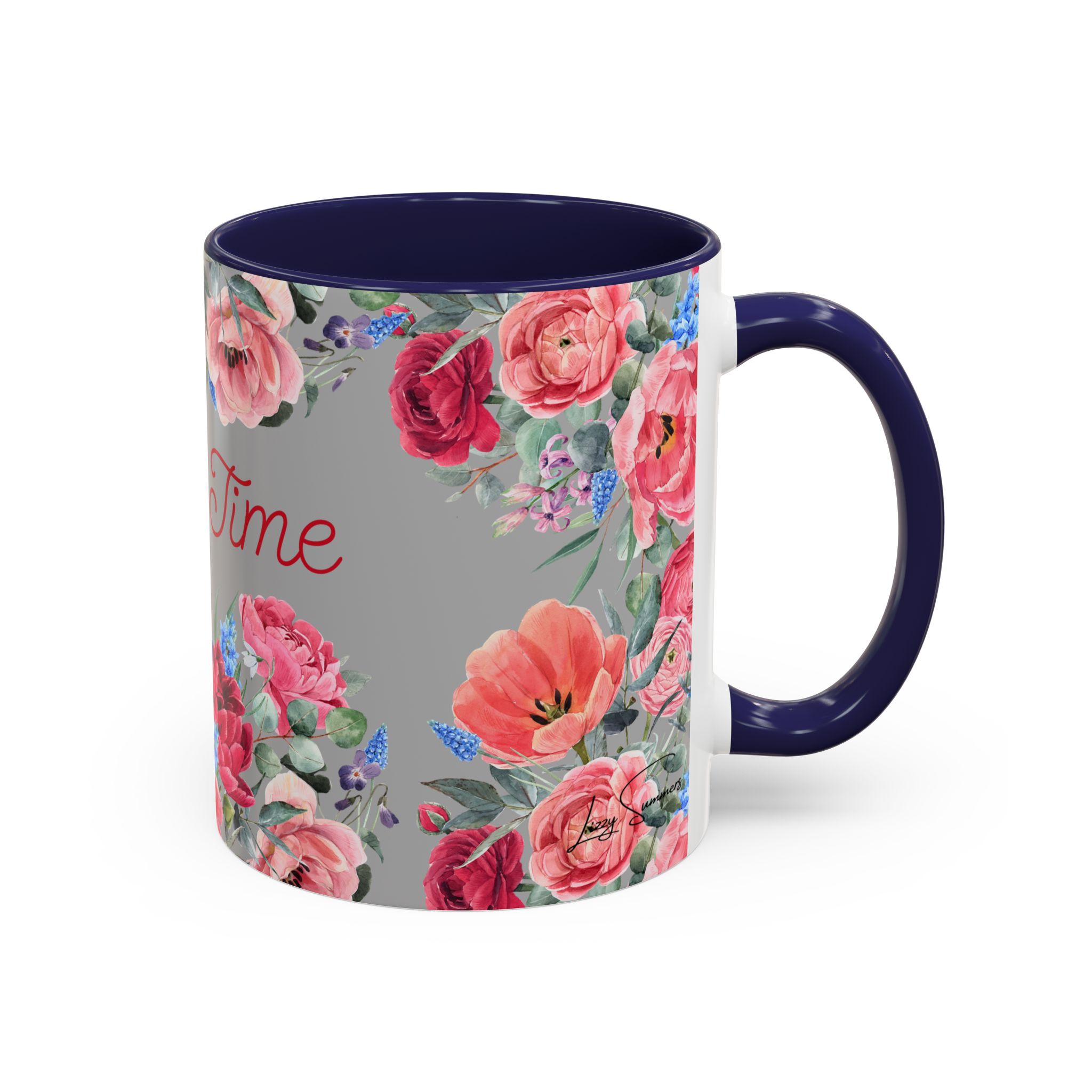 Bloom Time Grey Accent Coffee Mug - Image 6