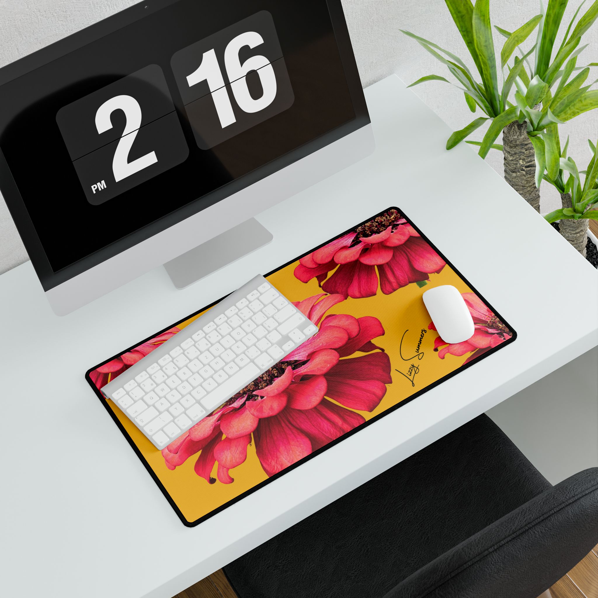 Desk Pad Desk Mat Zinnia Yellow - Image 11