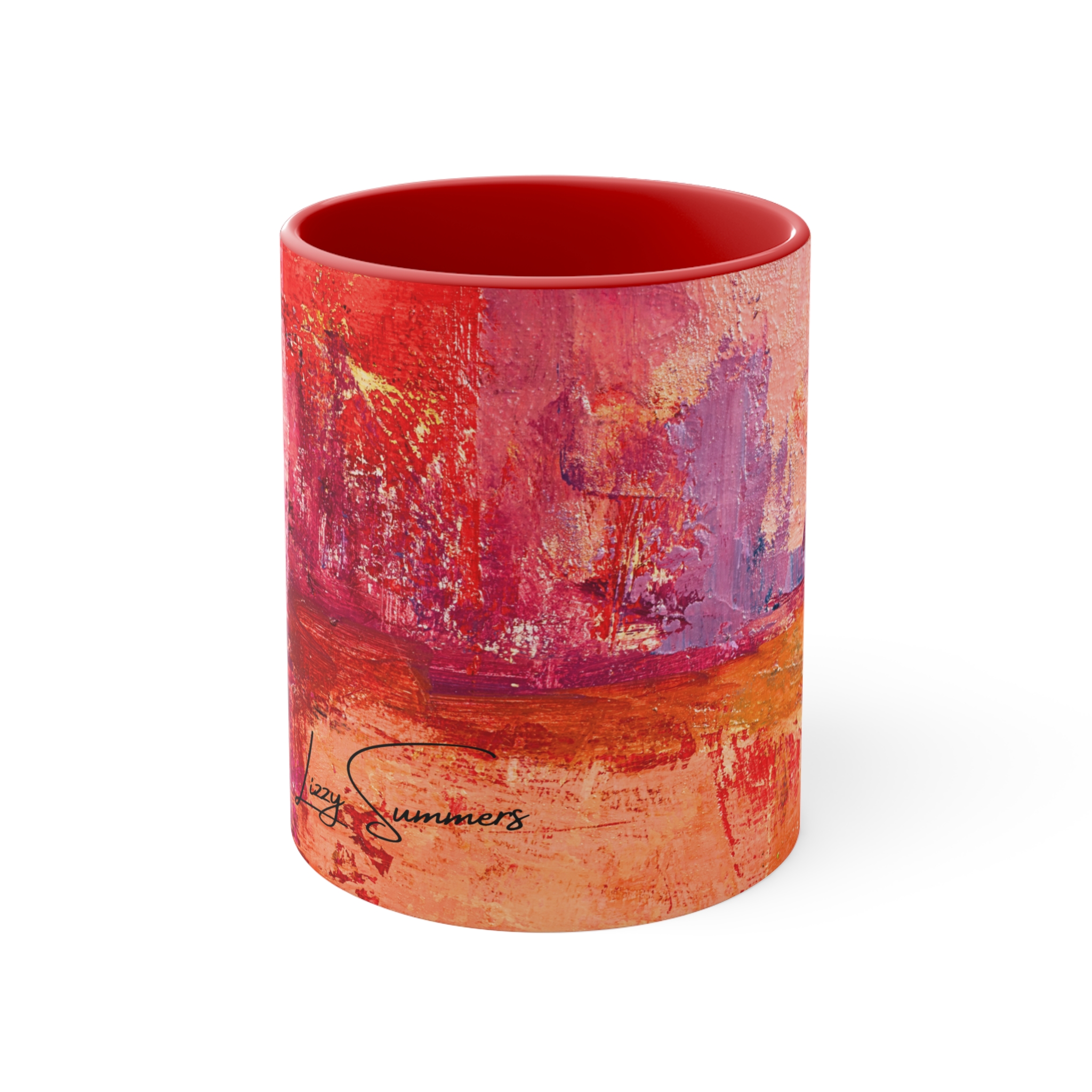 Warm Orange and Red Coffee Mug - Image 2