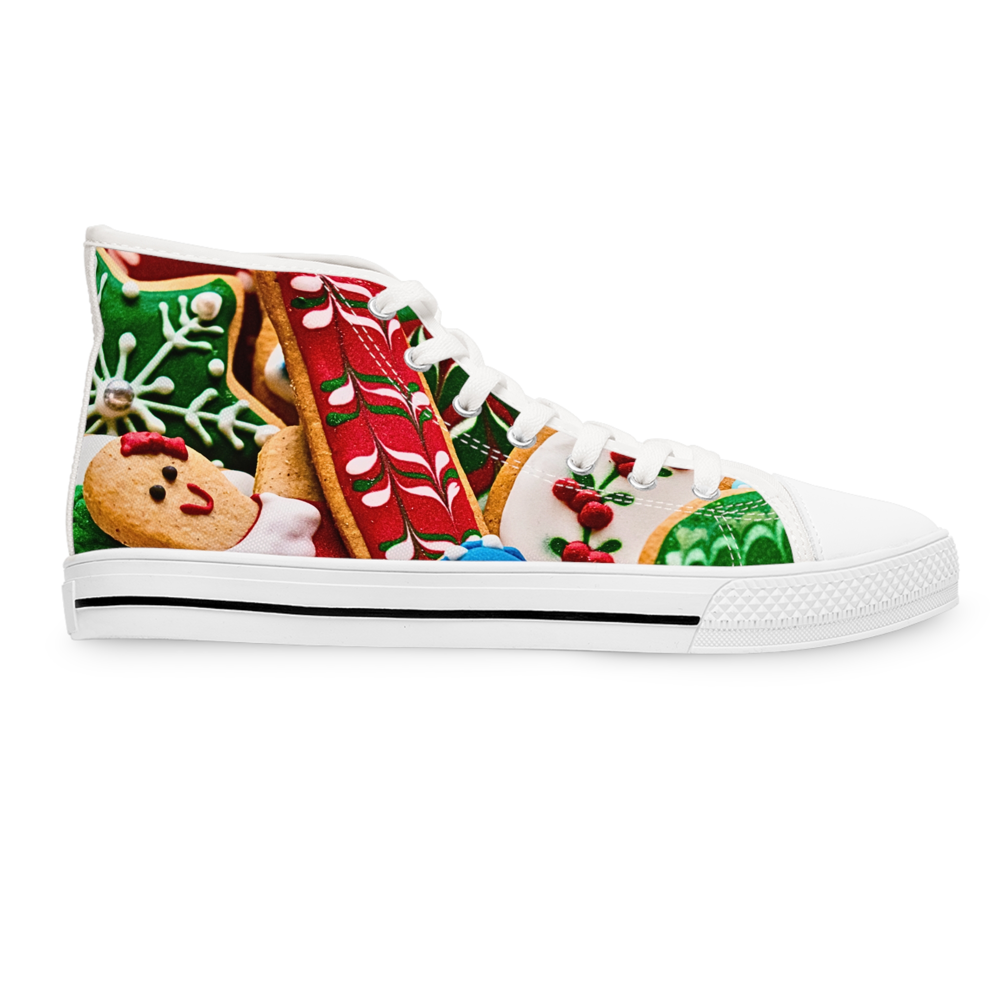 Christmas Tree Cookies High Top Sneakers - Image 4