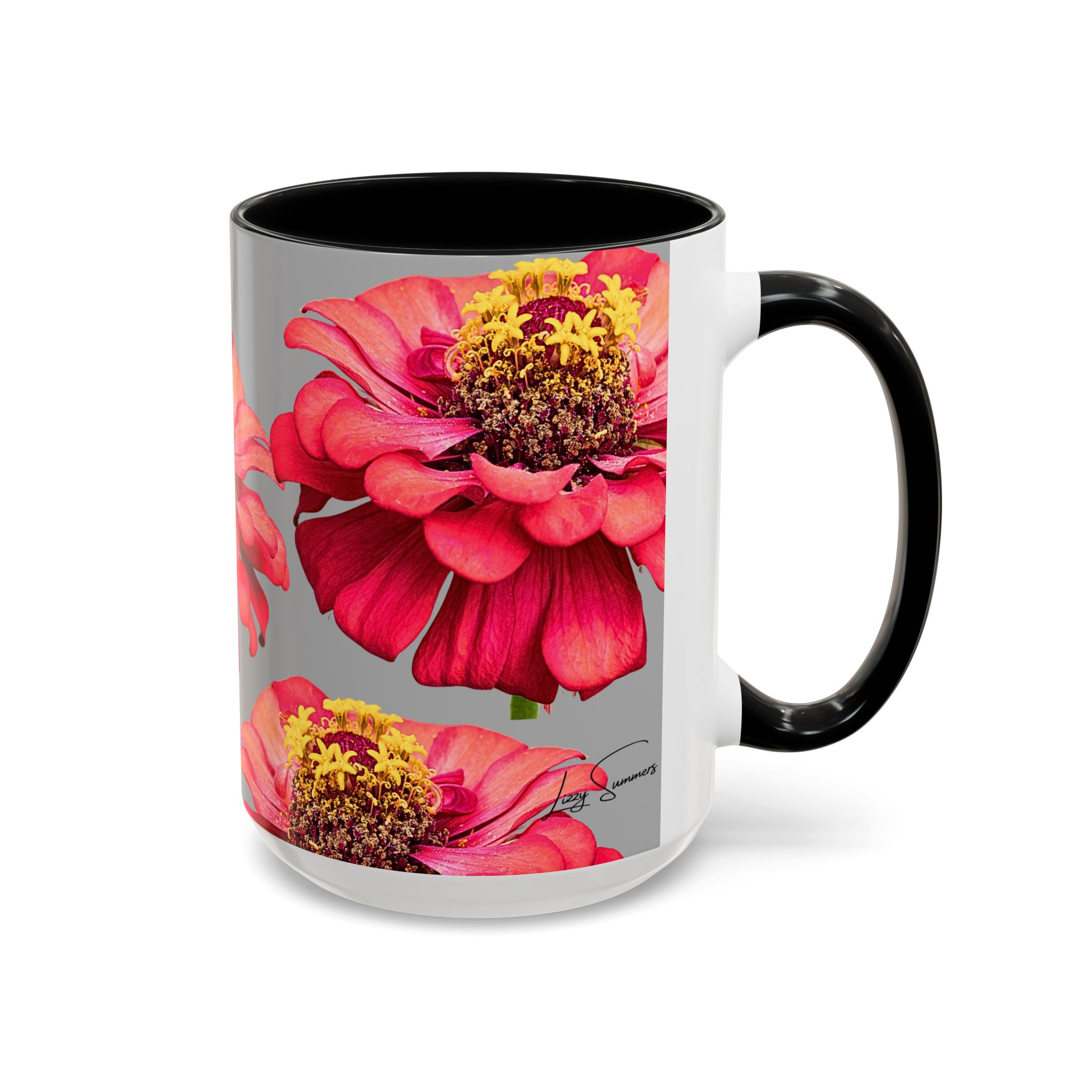 Zinnia Light Grey Coffee Mug - Image 6