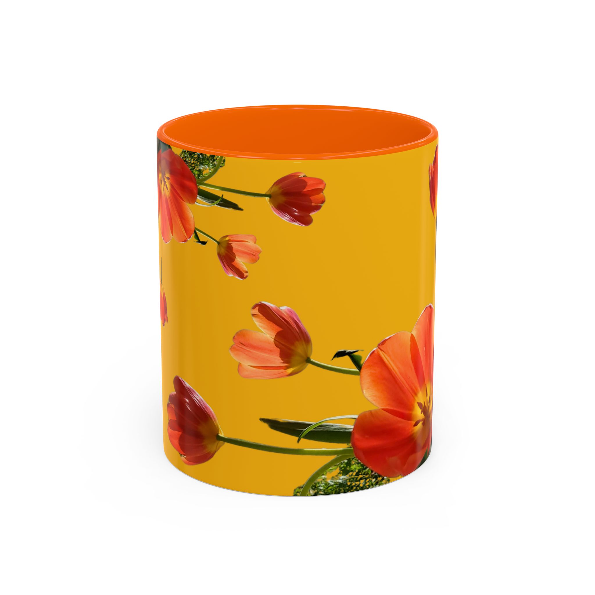 Mug, Cheerful Bright Tulips on Yellow Coffee Cup, Floral Tea Mug, Spring Flower Design, Gift for Gardener, Mother's Day Present, Kitchen - Image 17