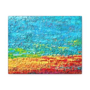 Matte Canvas, Stretched, 1.25" Bold Textured Sunset