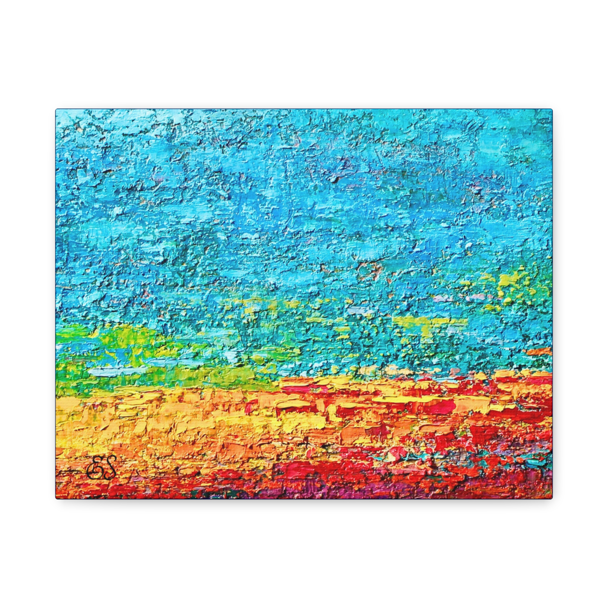 Matte Canvas, Stretched, 1.25" Bold Textured Sunset
