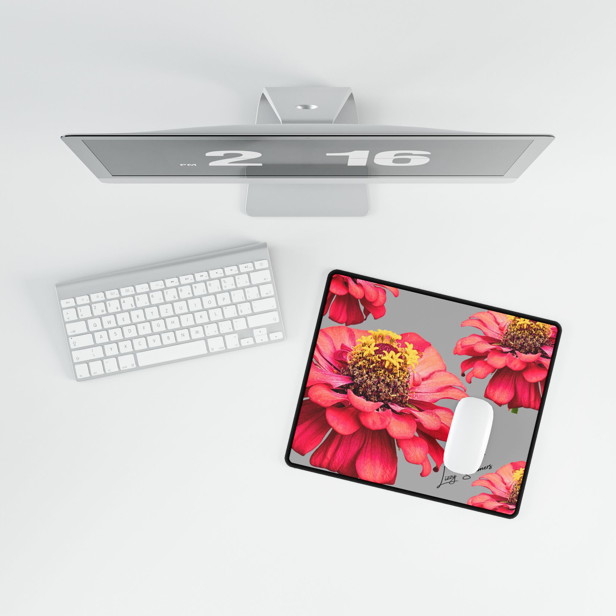 Desk Mat Desk Pad Floral Zinnias - Image 8