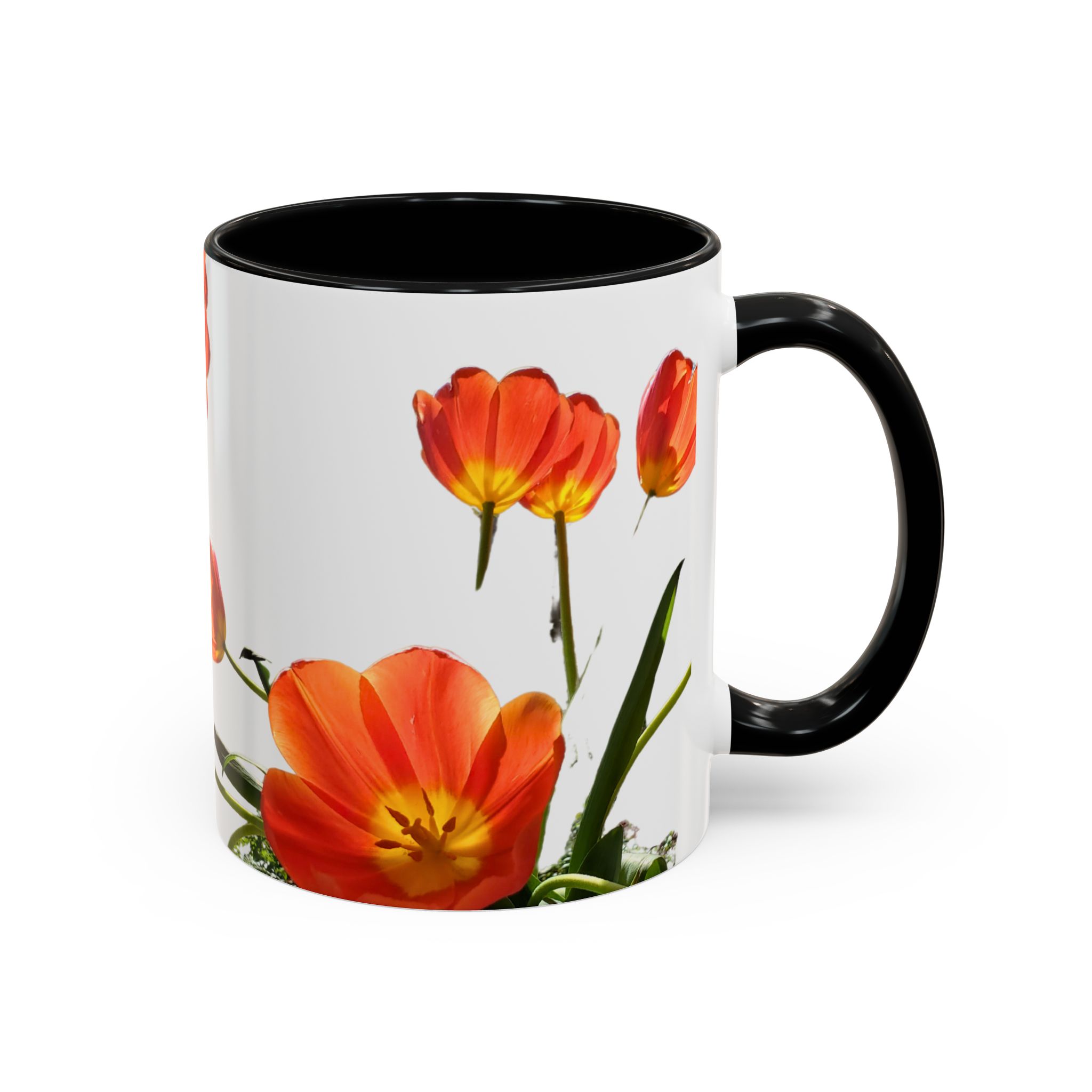 Coffee Mug Orange Tulips - Image 2