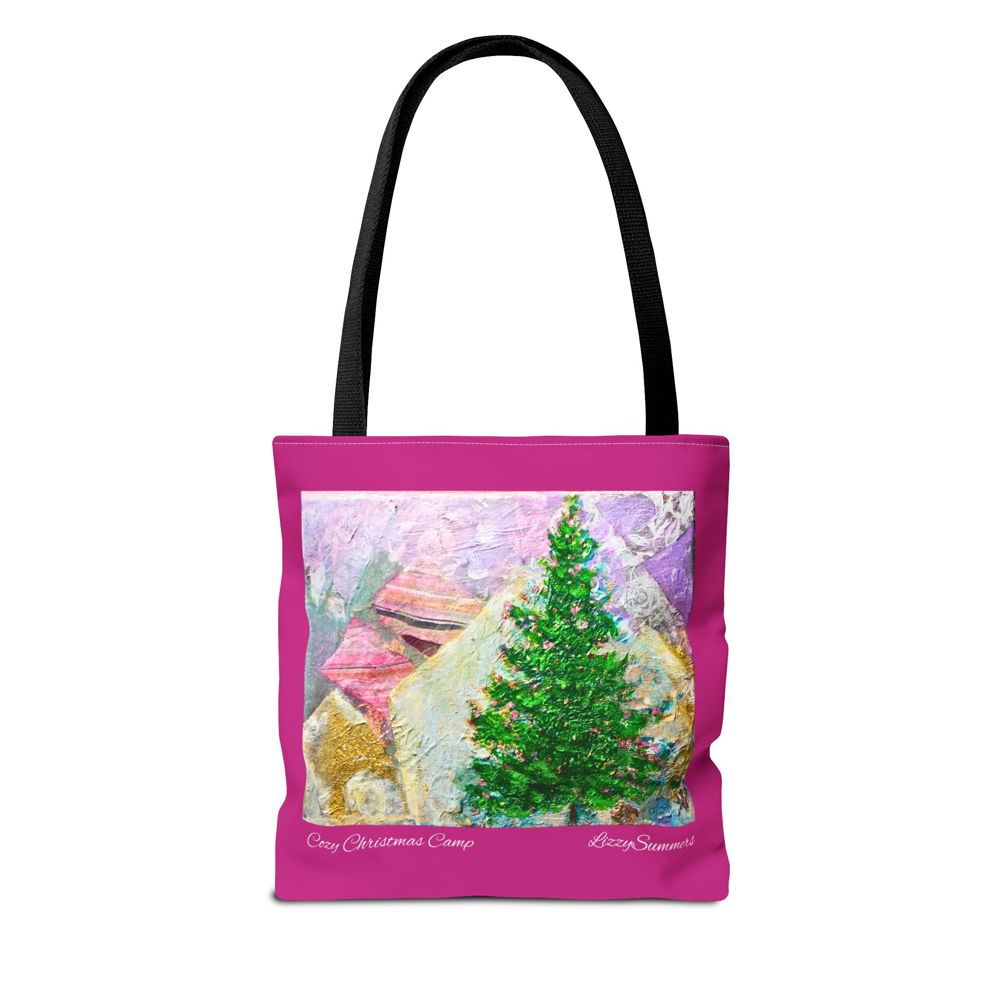 Tree Painting Tote Bag - Nature-Inspired Charm for Nature Lovers and Art Enthusiasts-Pinkbag - Image 2