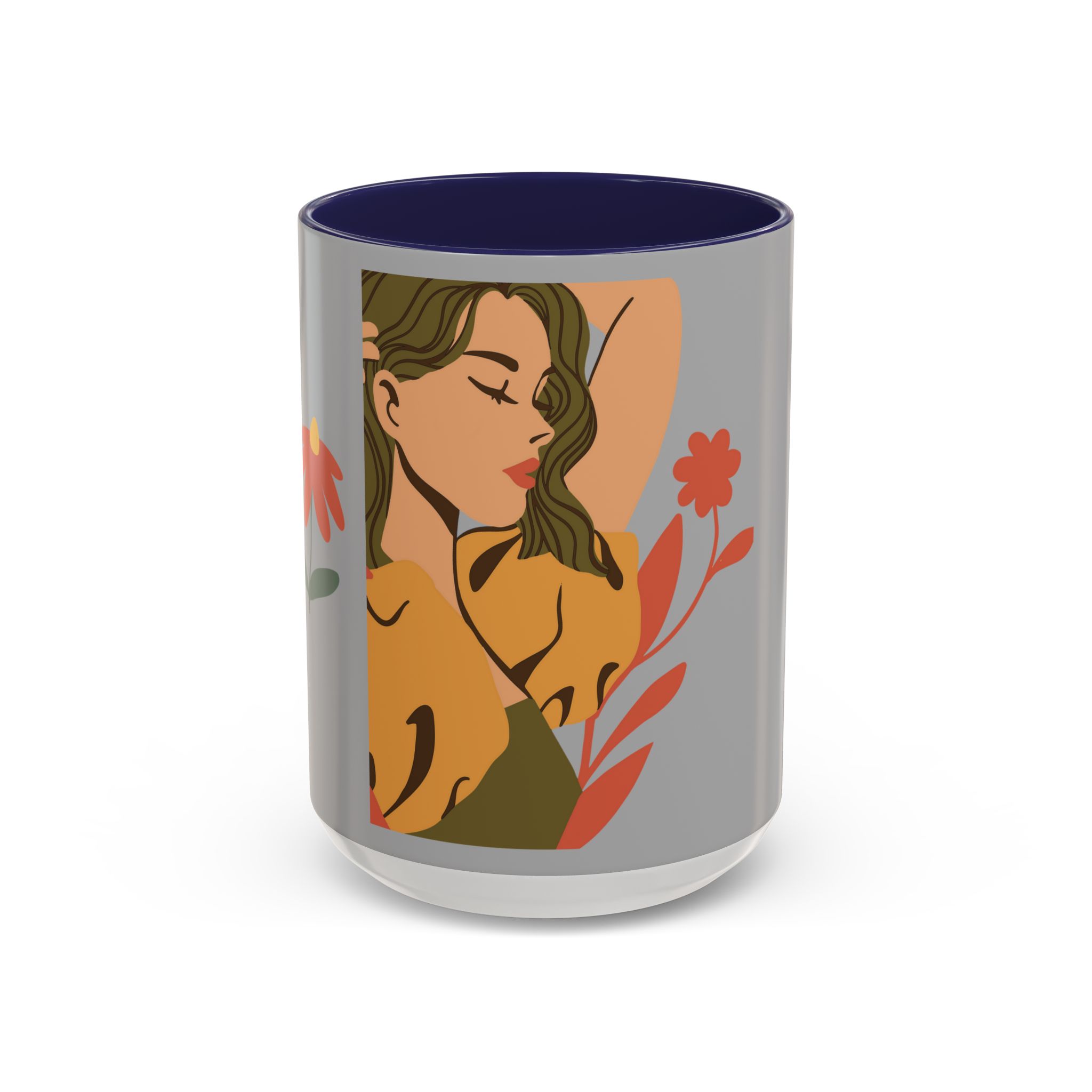 Coffee Mug Lady Reflecting on Gre - Image 17