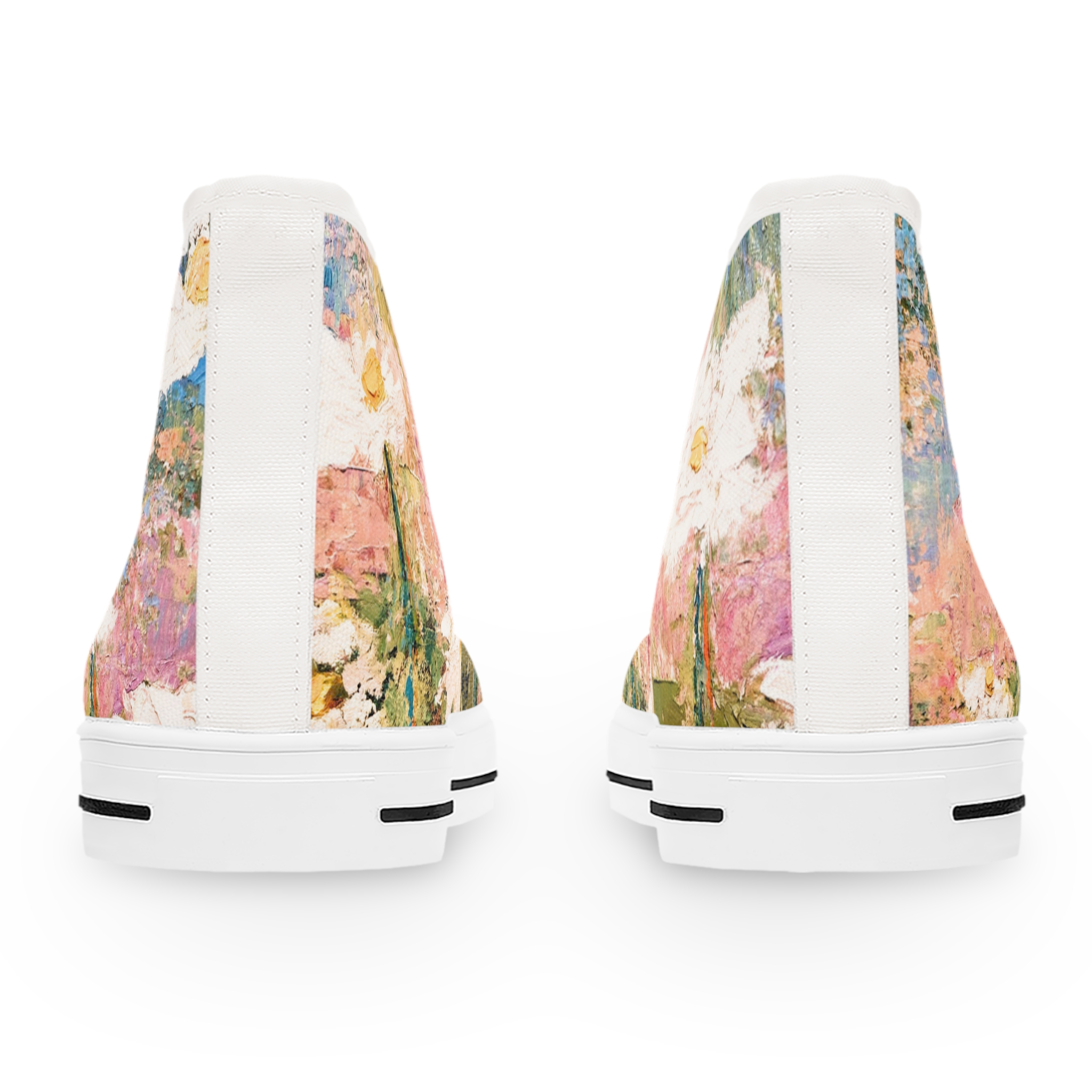 Lizzy's High Top Sneakers, Impressionistic Daisies - Image 3