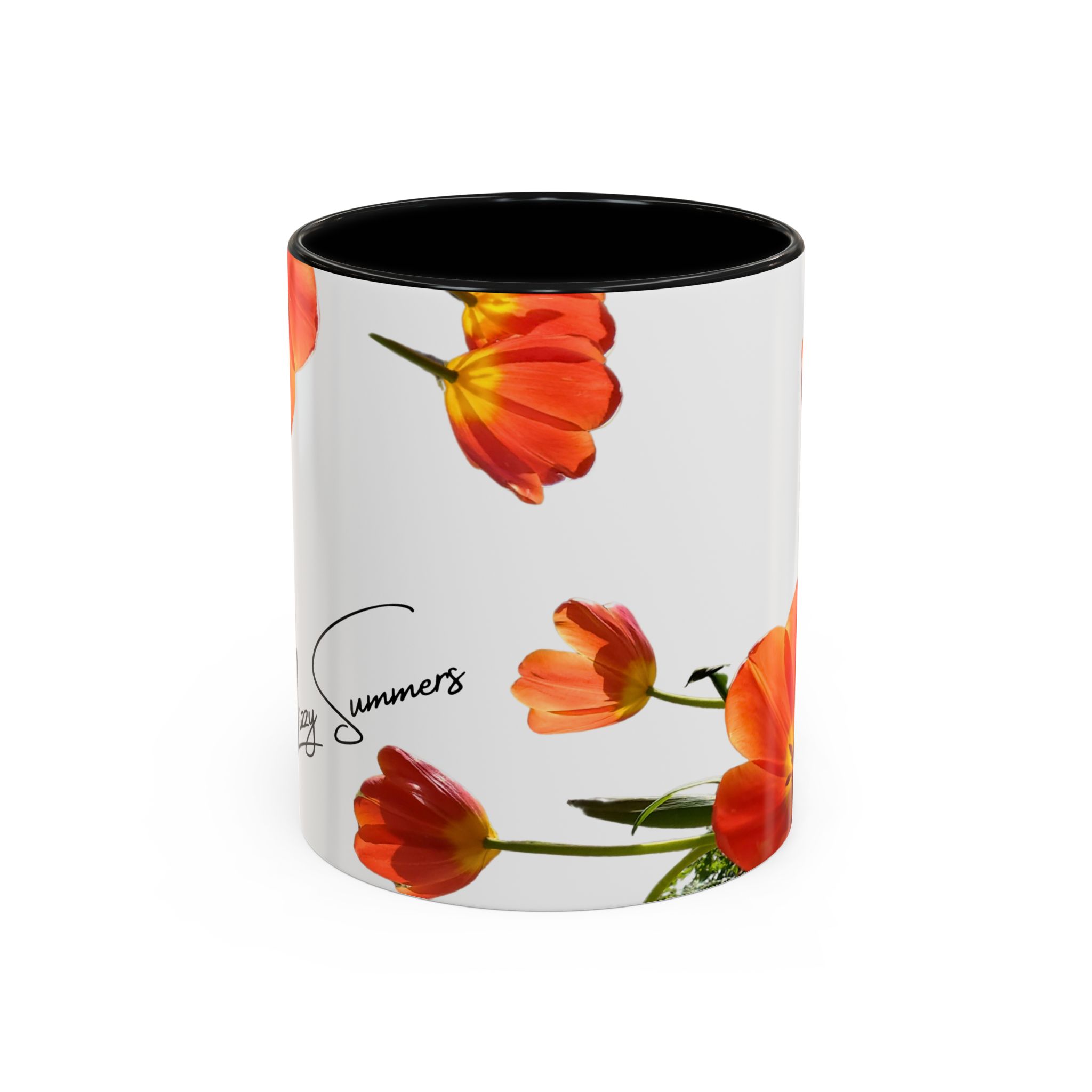 Coffee Mug Orange Tulips