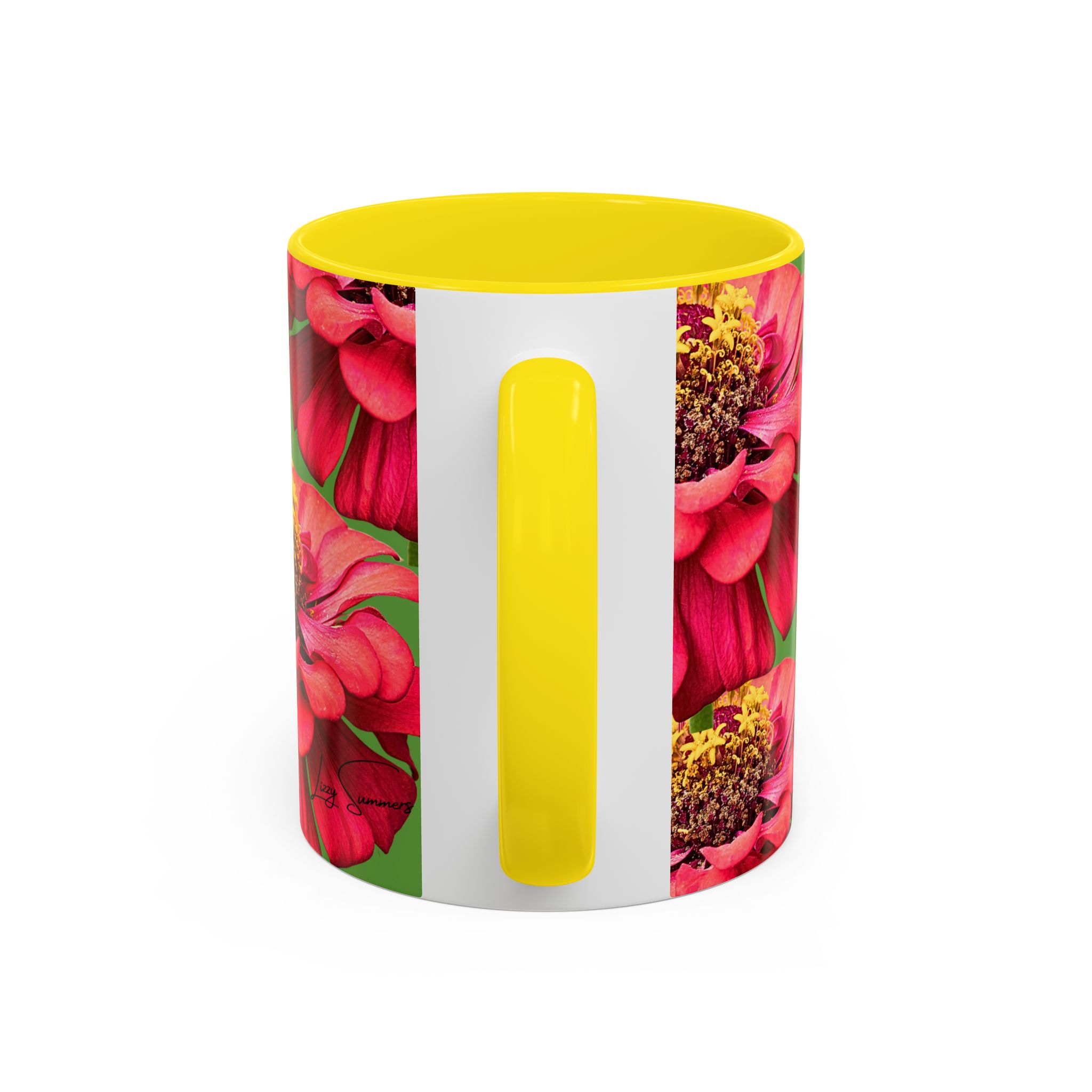 Mug, vibrant Dahlia flower on green coffee cup, floral drinkware, gift for nature lovers, botanical tea mug, unique ceramic mug - Image 12