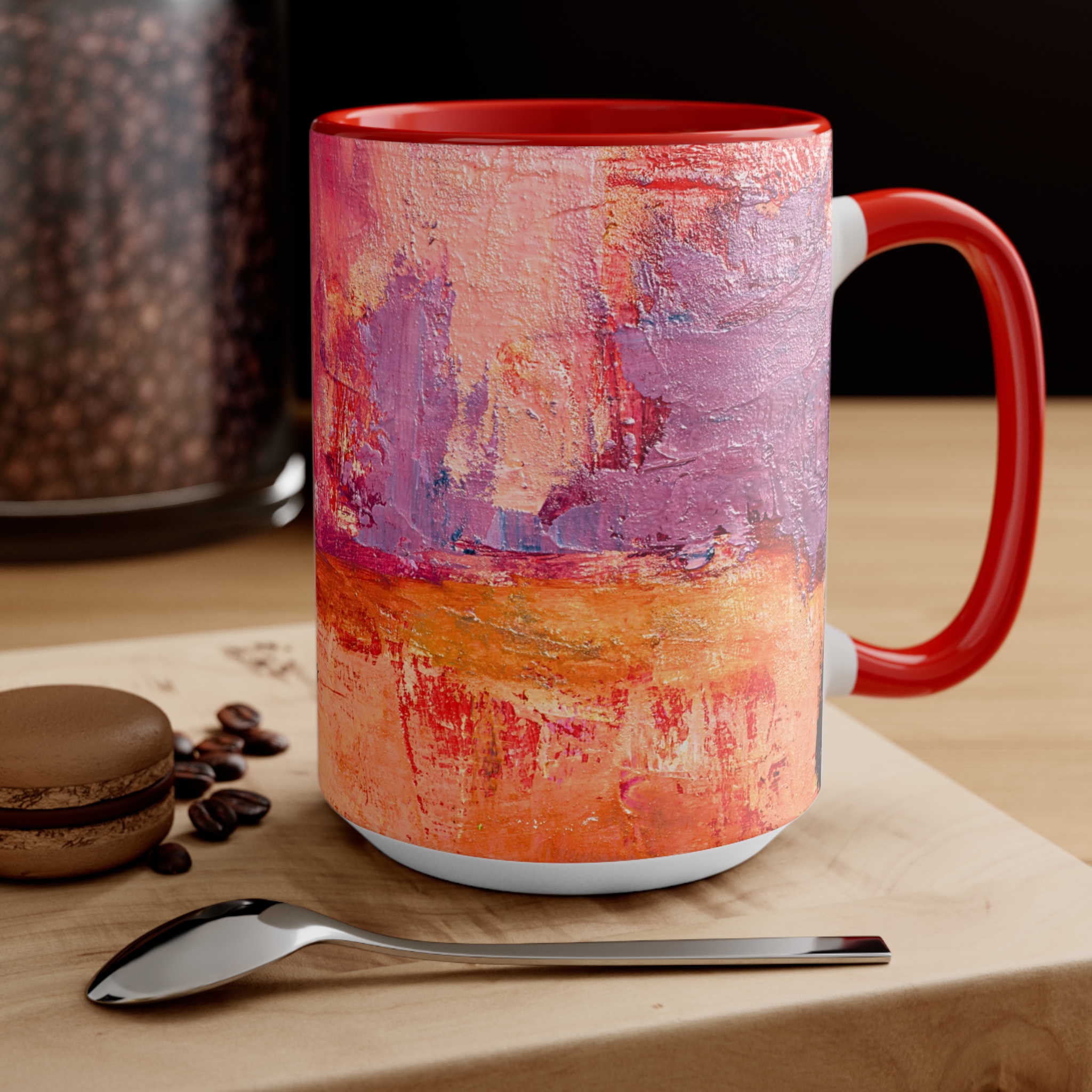 Warm Orange and Red Coffee Mug - Image 16