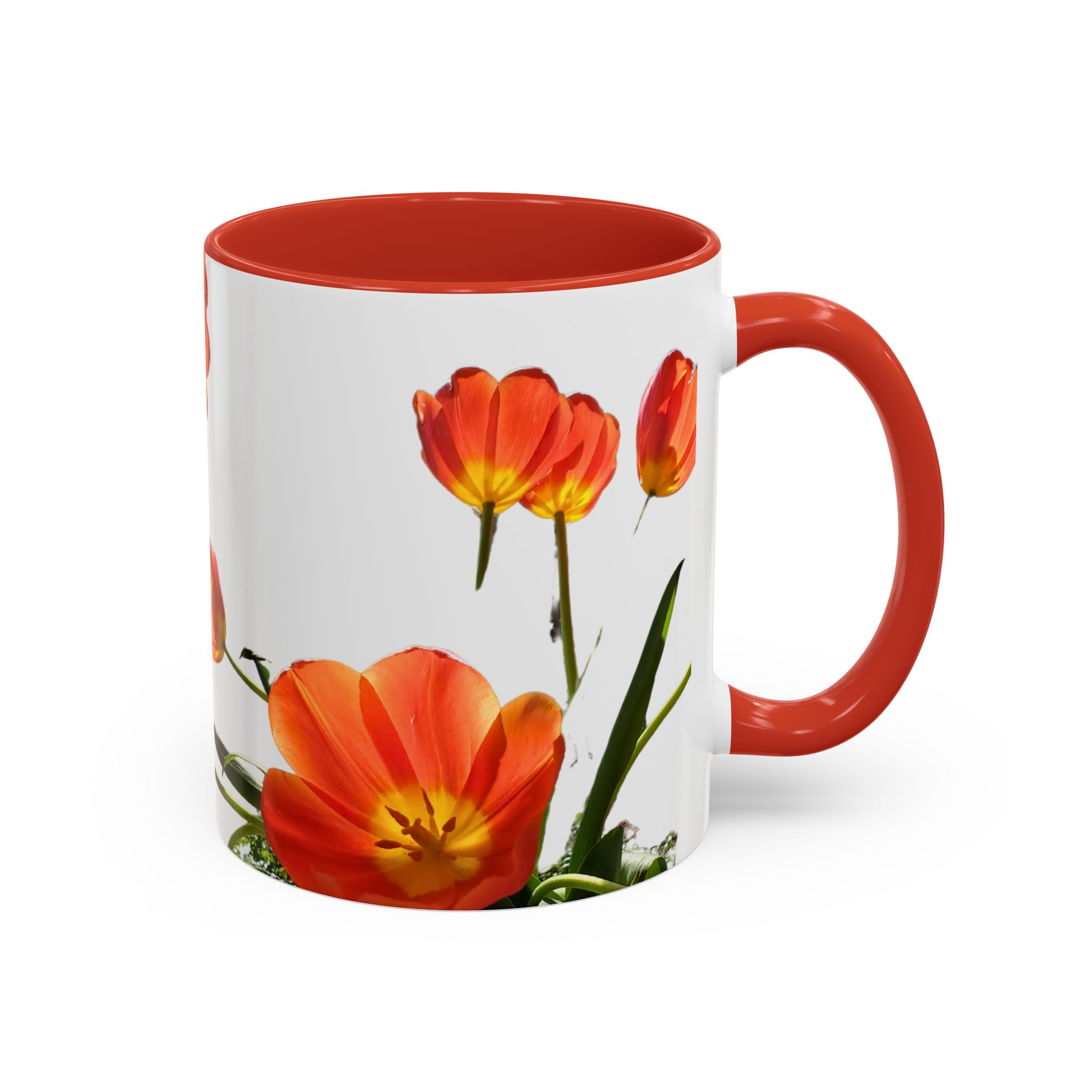 Coffee Mug Orange Tulips - Image 6