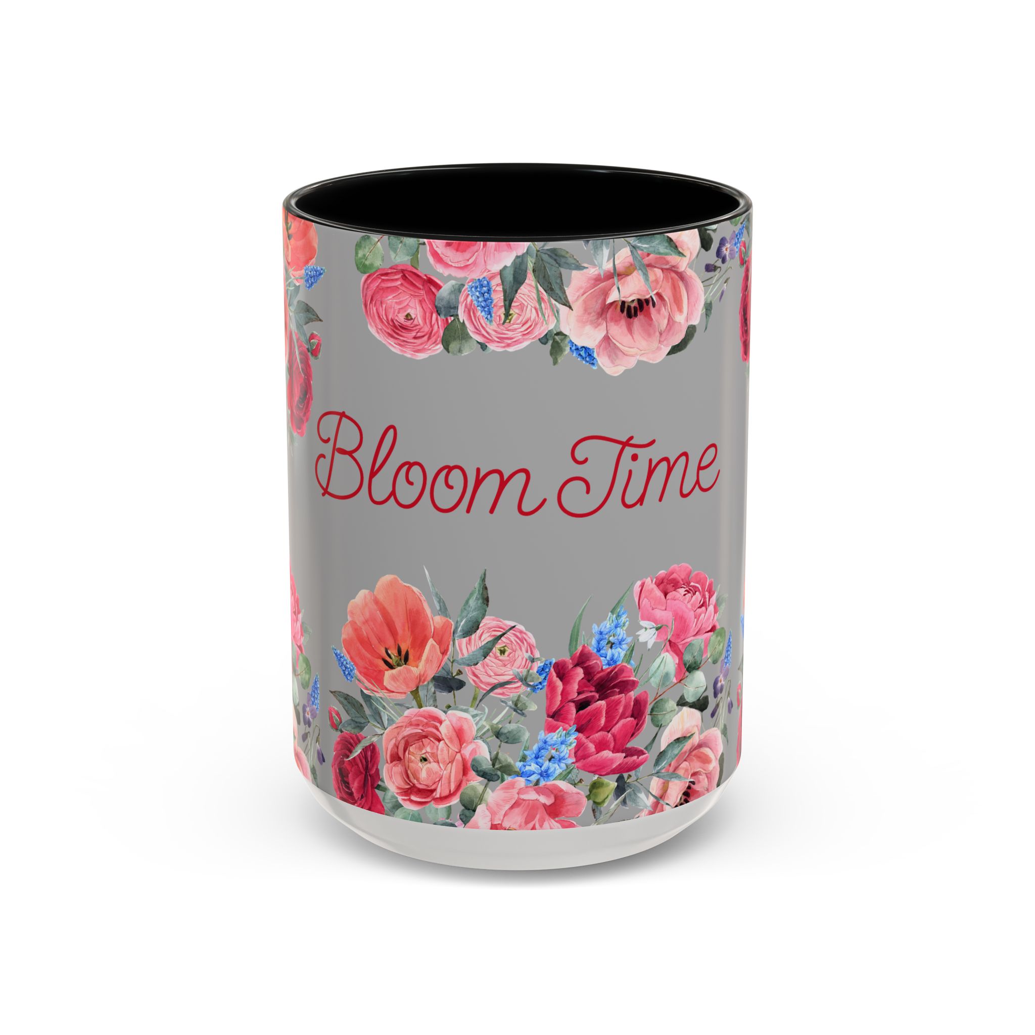 Bloom Time Grey Accent Coffee Mug - Image 13