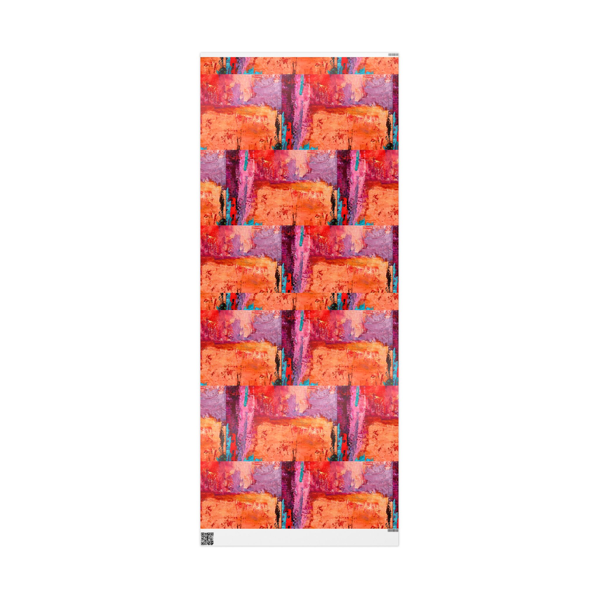Wrapping Paper Warm Orange and Red Abstract - Image 13