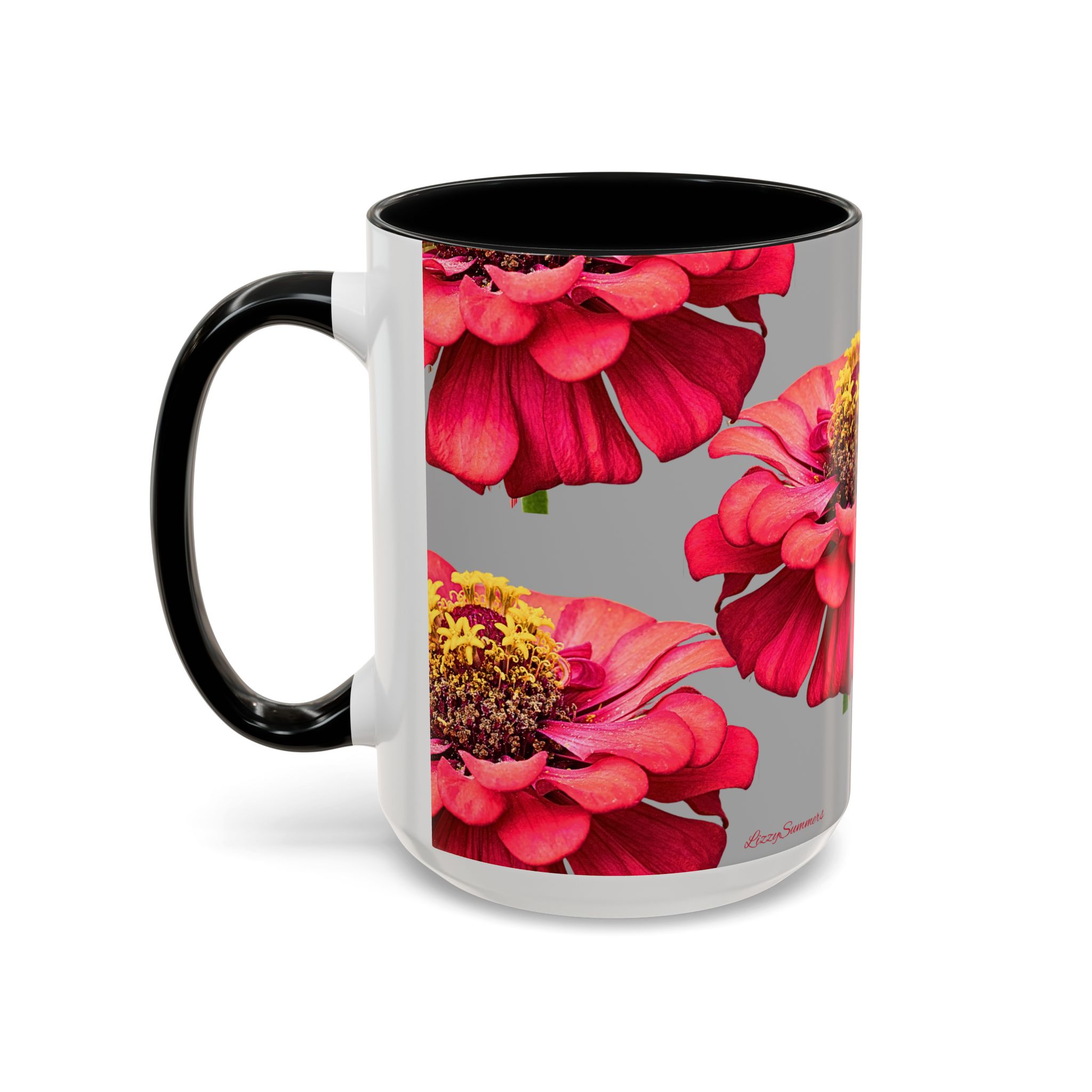 Zinnia Light Grey Coffee Mug - Image 7