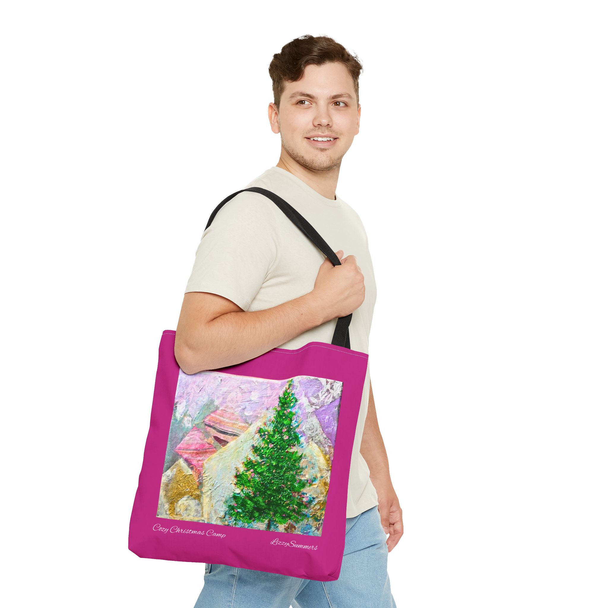 Tree Painting Tote Bag - Nature-Inspired Charm for Nature Lovers and Art Enthusiasts-Pinkbag - Image 11
