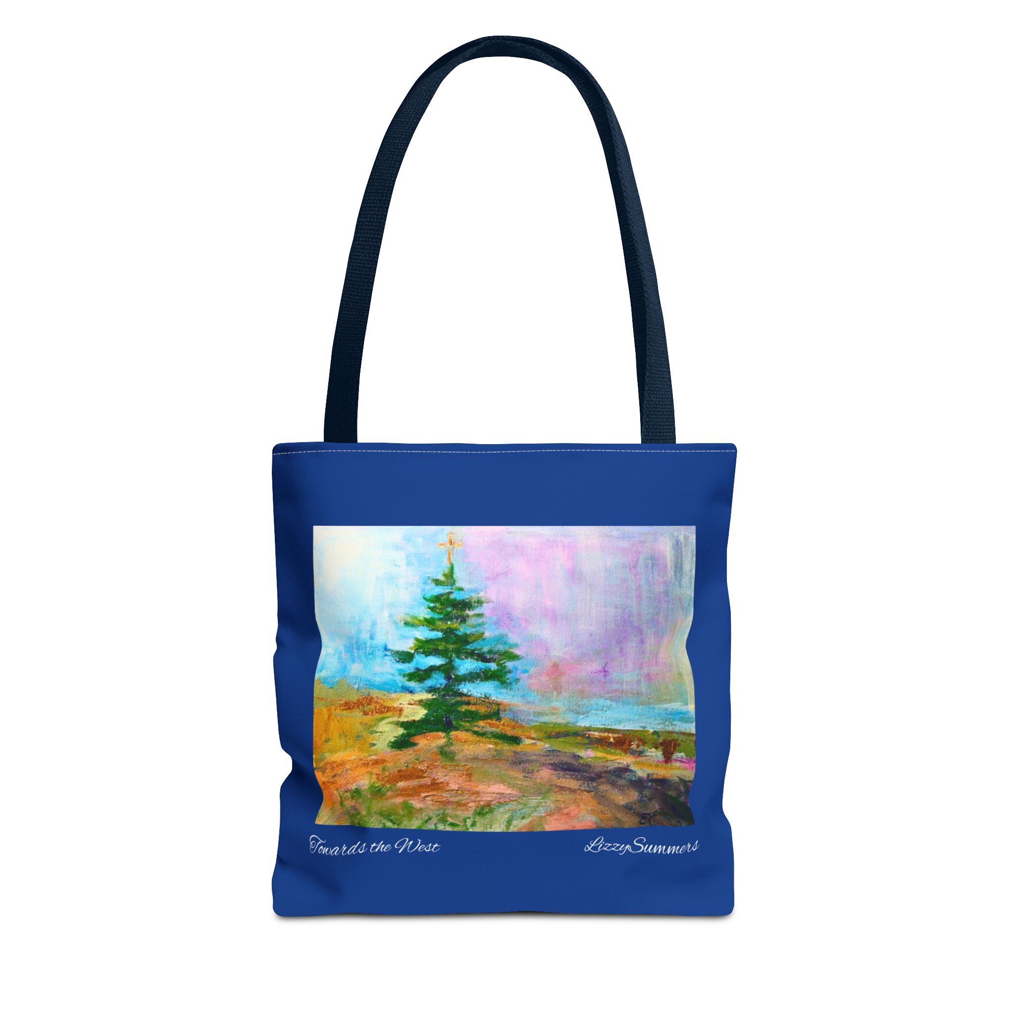 Tote Bag Original Art Colorado Fir blue tote