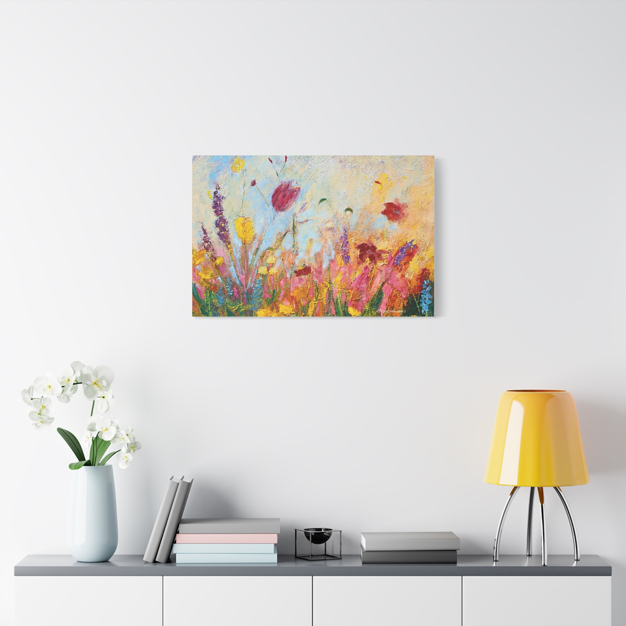 Wildflowers Stretched Canvas Print - Image 11
