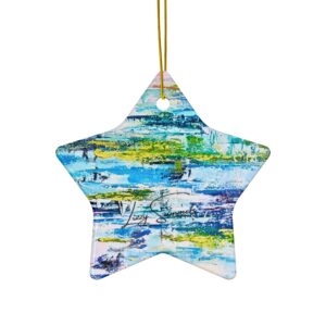 Ornament Blue 4 Shapes