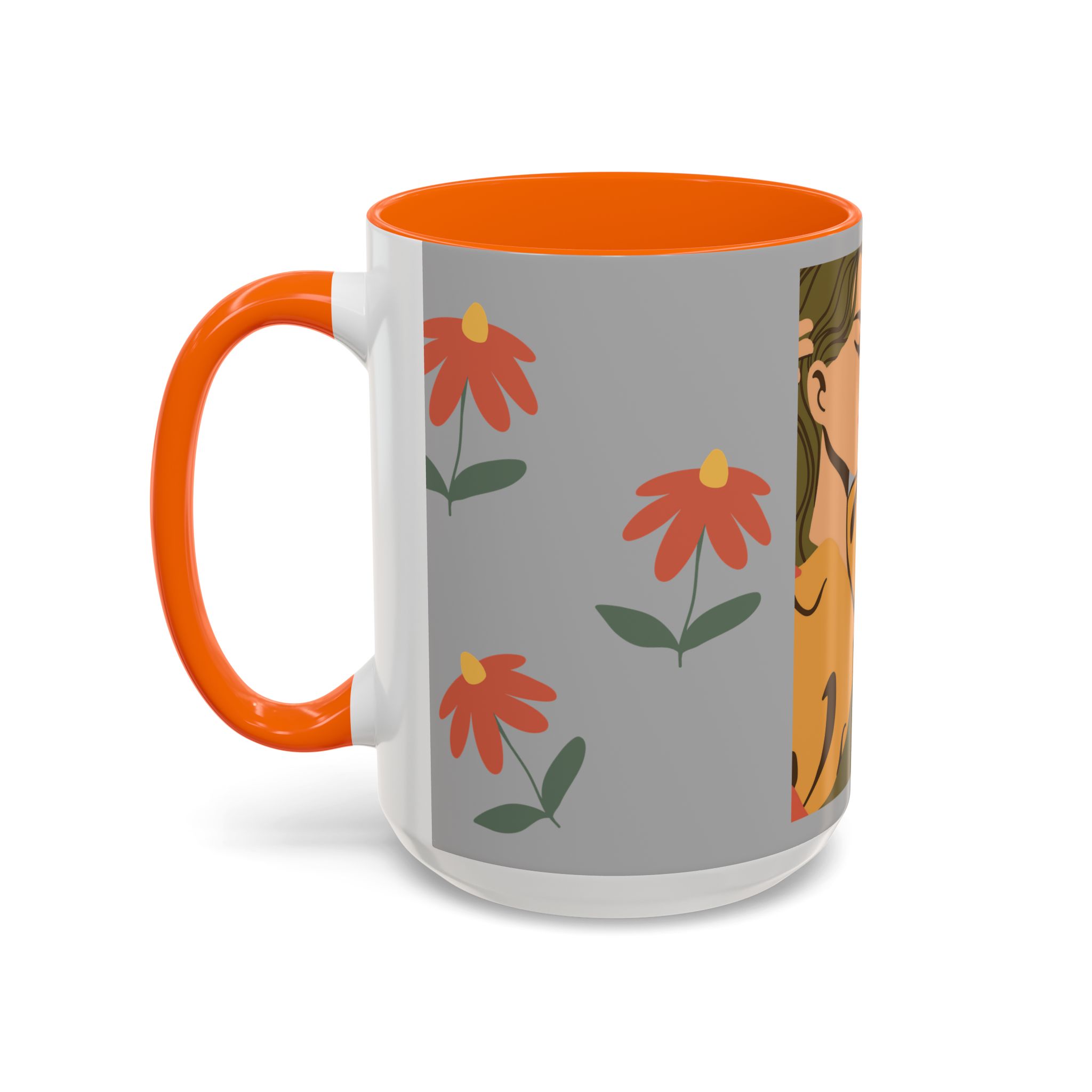 Coffee Mug Lady Reflecting on Gre - Image 31