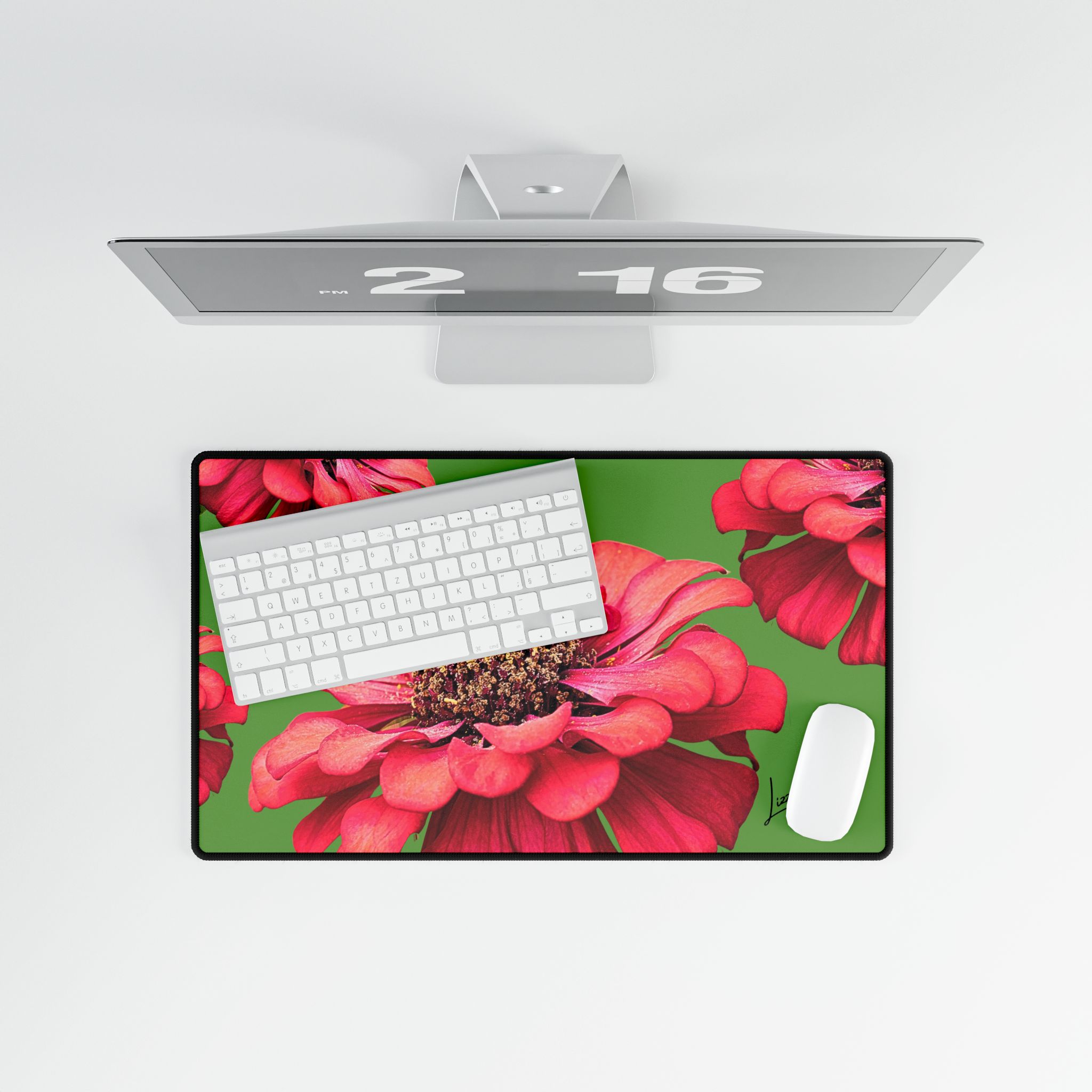 Desk Pad Desk Mat Zinnia Green - Image 12