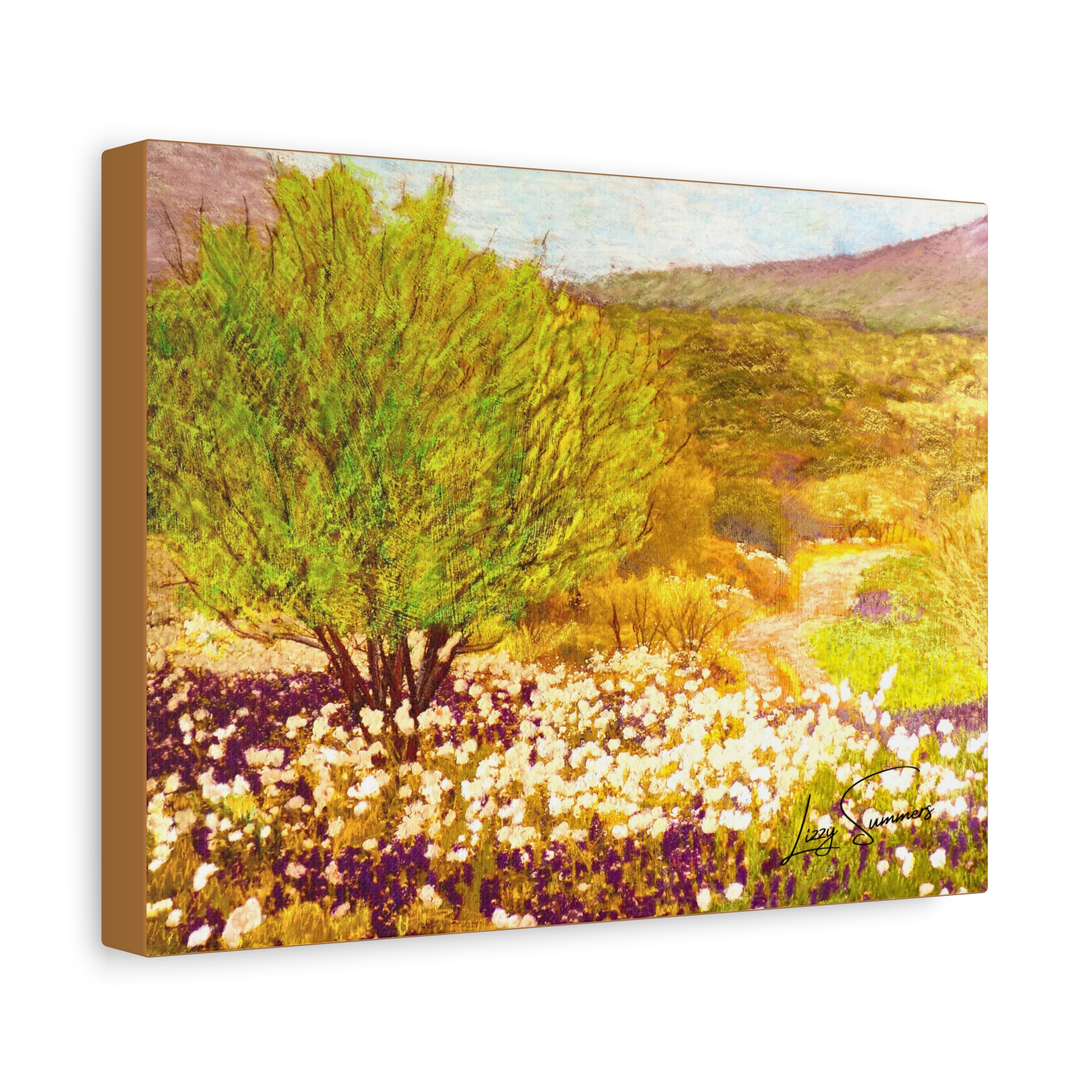 Matte Canvas, Stretched, 1.25" Hill Country pastel - Image 2