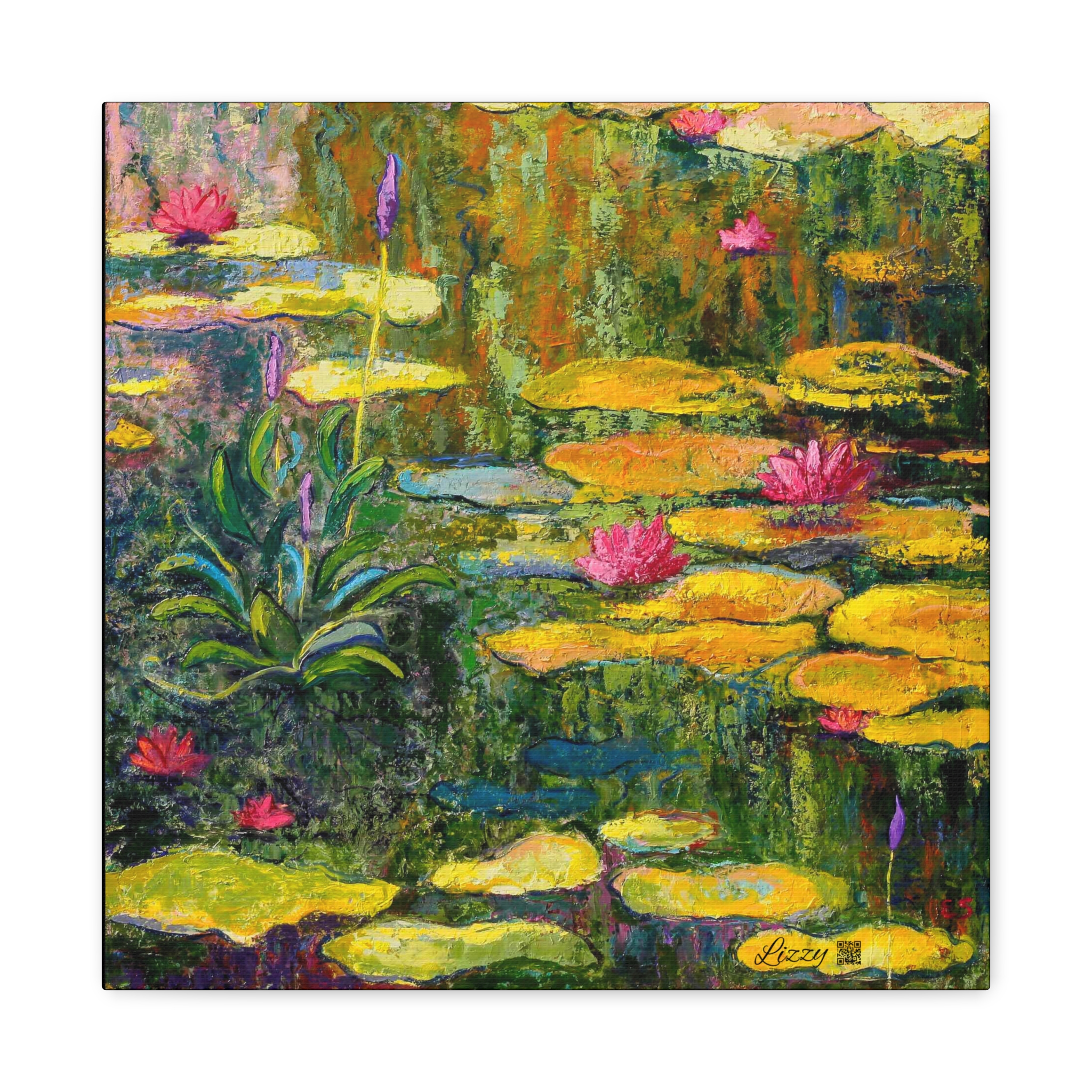 Canvas Print -Impressionistic Waterlilies - Image 13