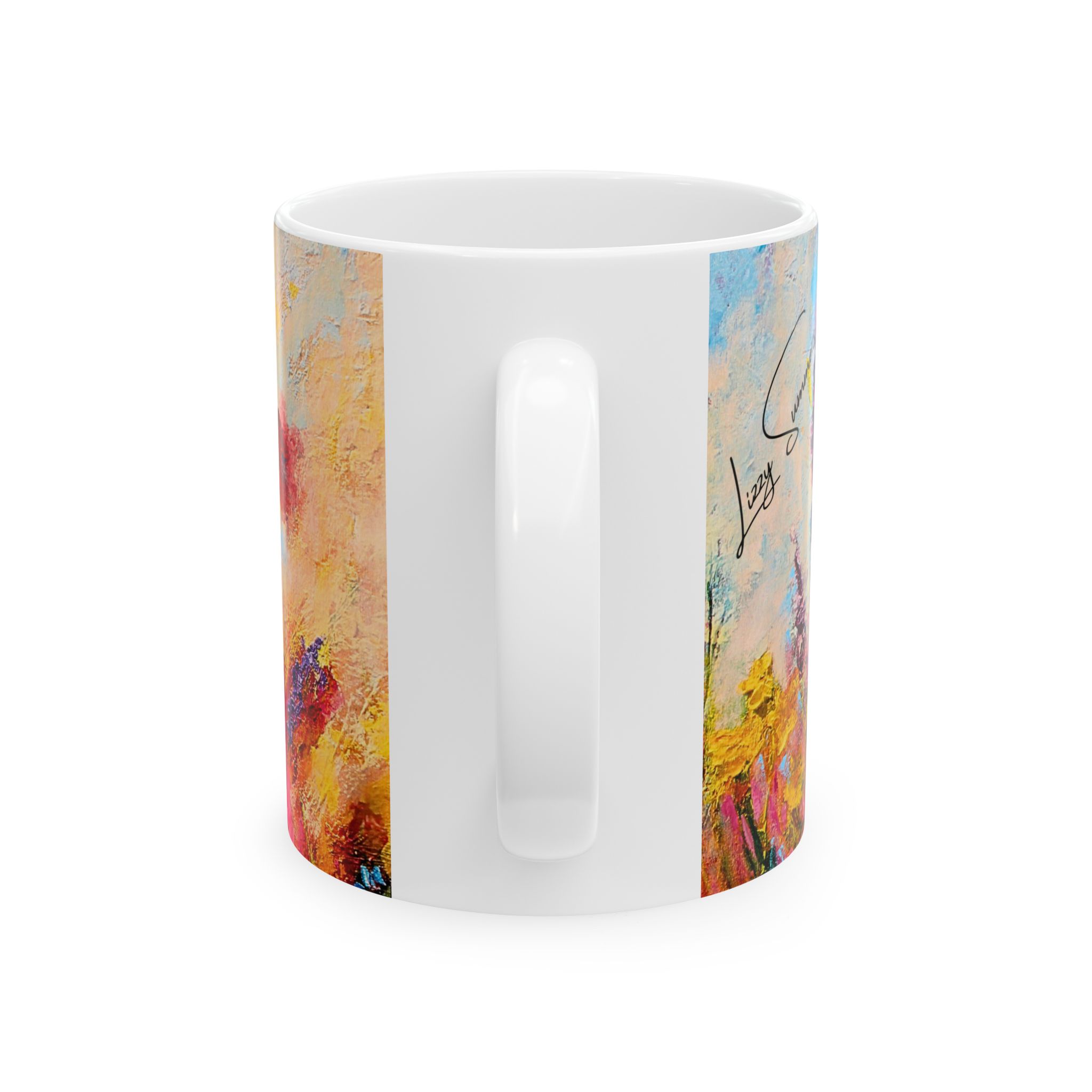 Coffee Mug Painted Wildflowers - Image 3