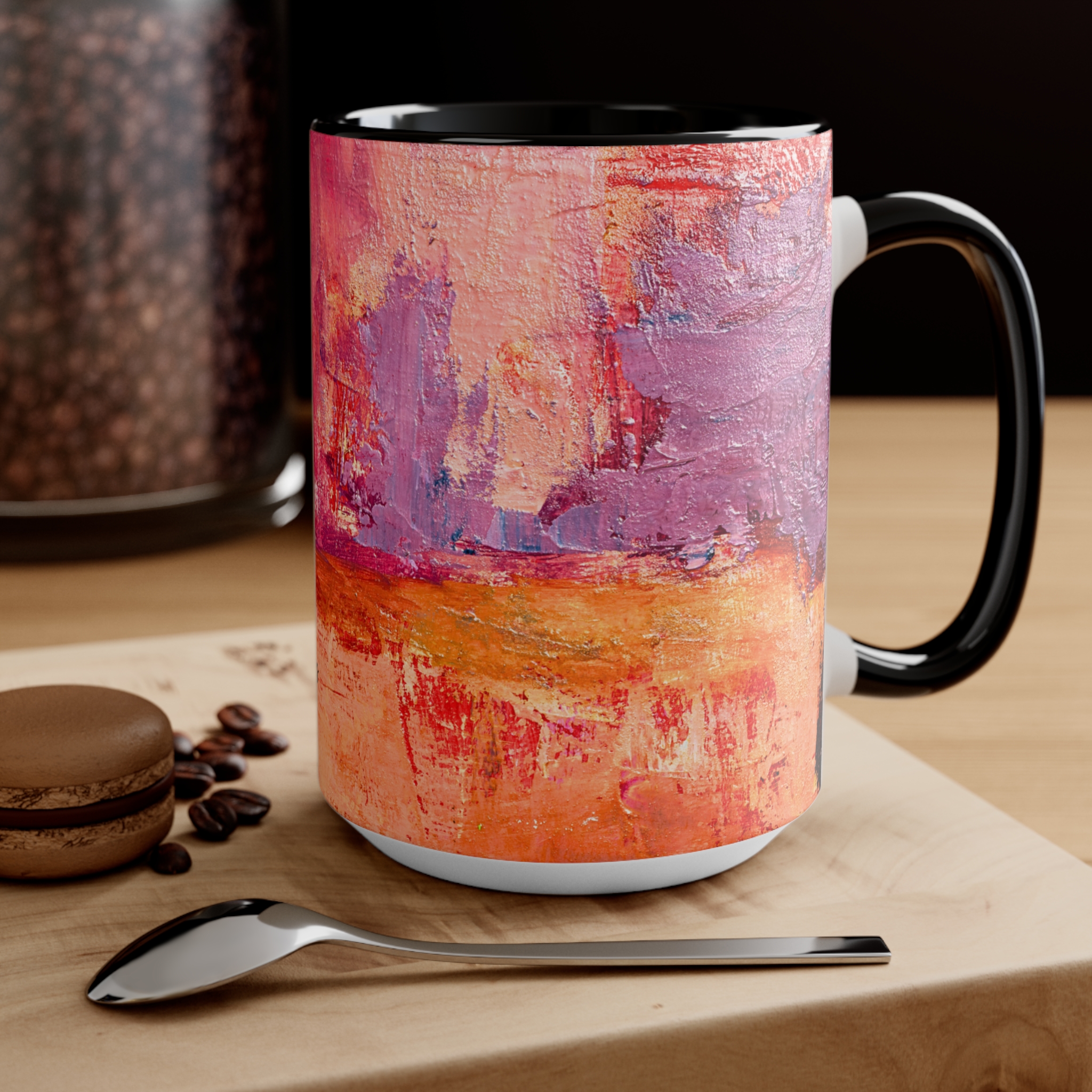 Warm Orange and Red Coffee Mug - Image 12