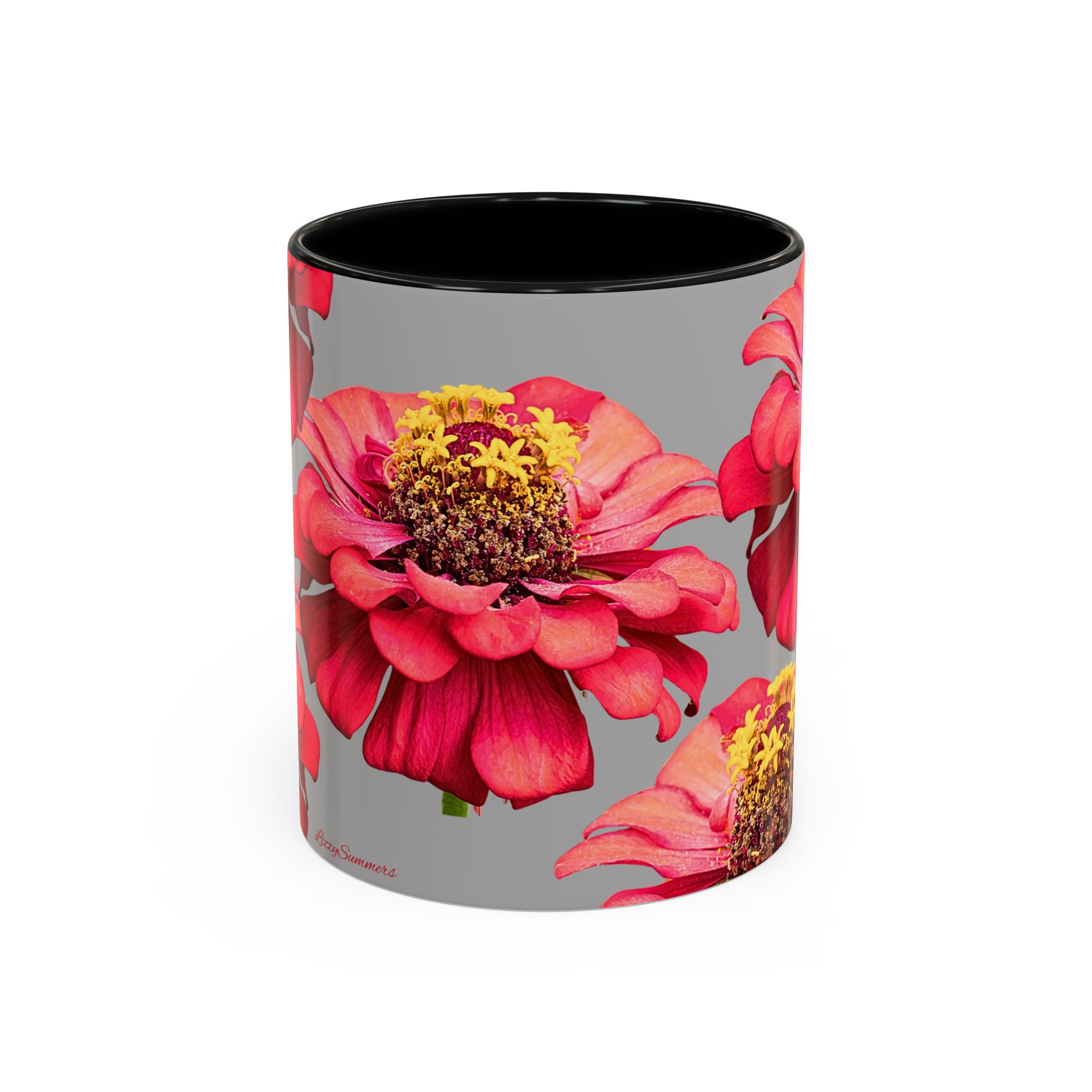 Zinnia Light Grey Coffee Mug - Image 2