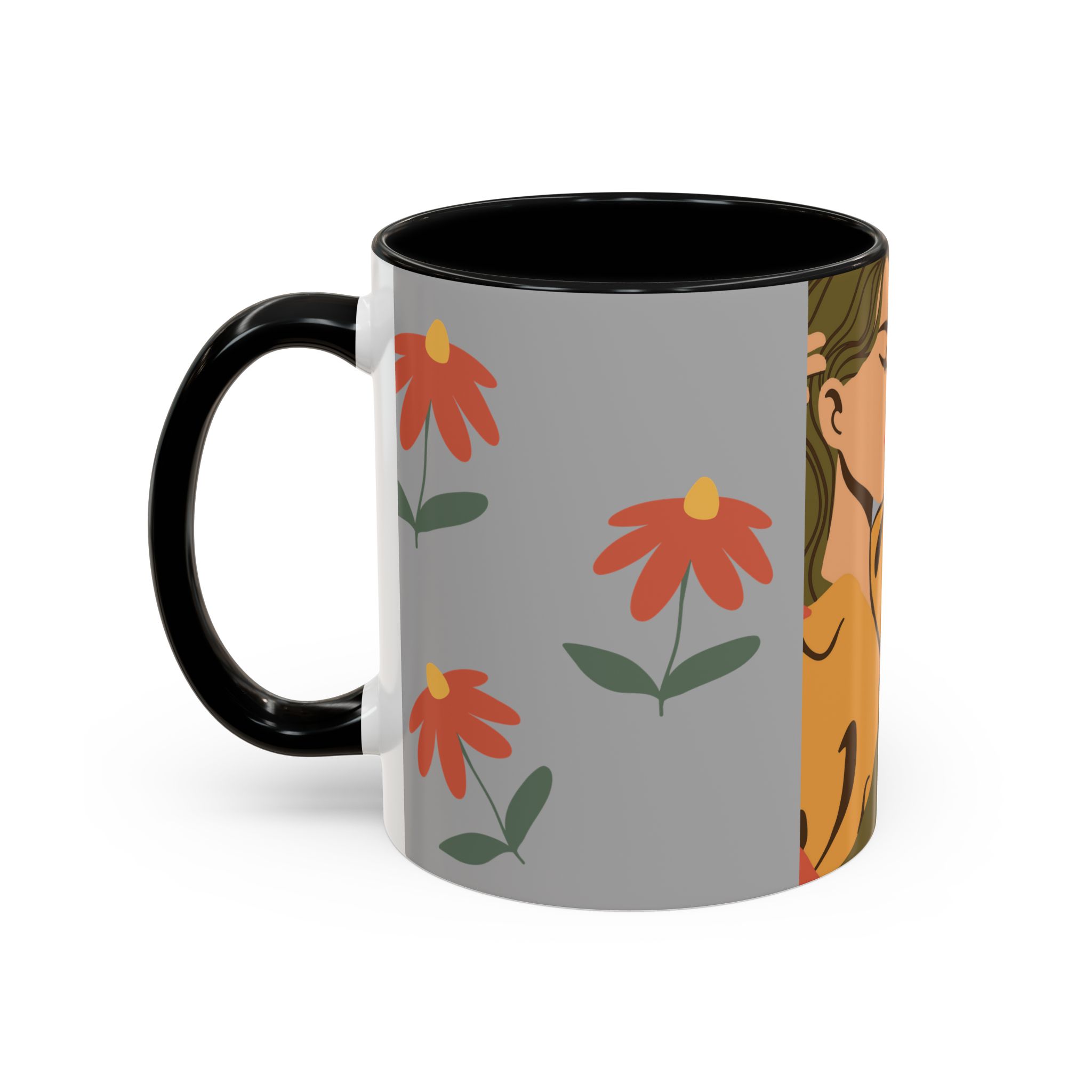 Coffee Mug Lady Reflecting on Gre - Image 3