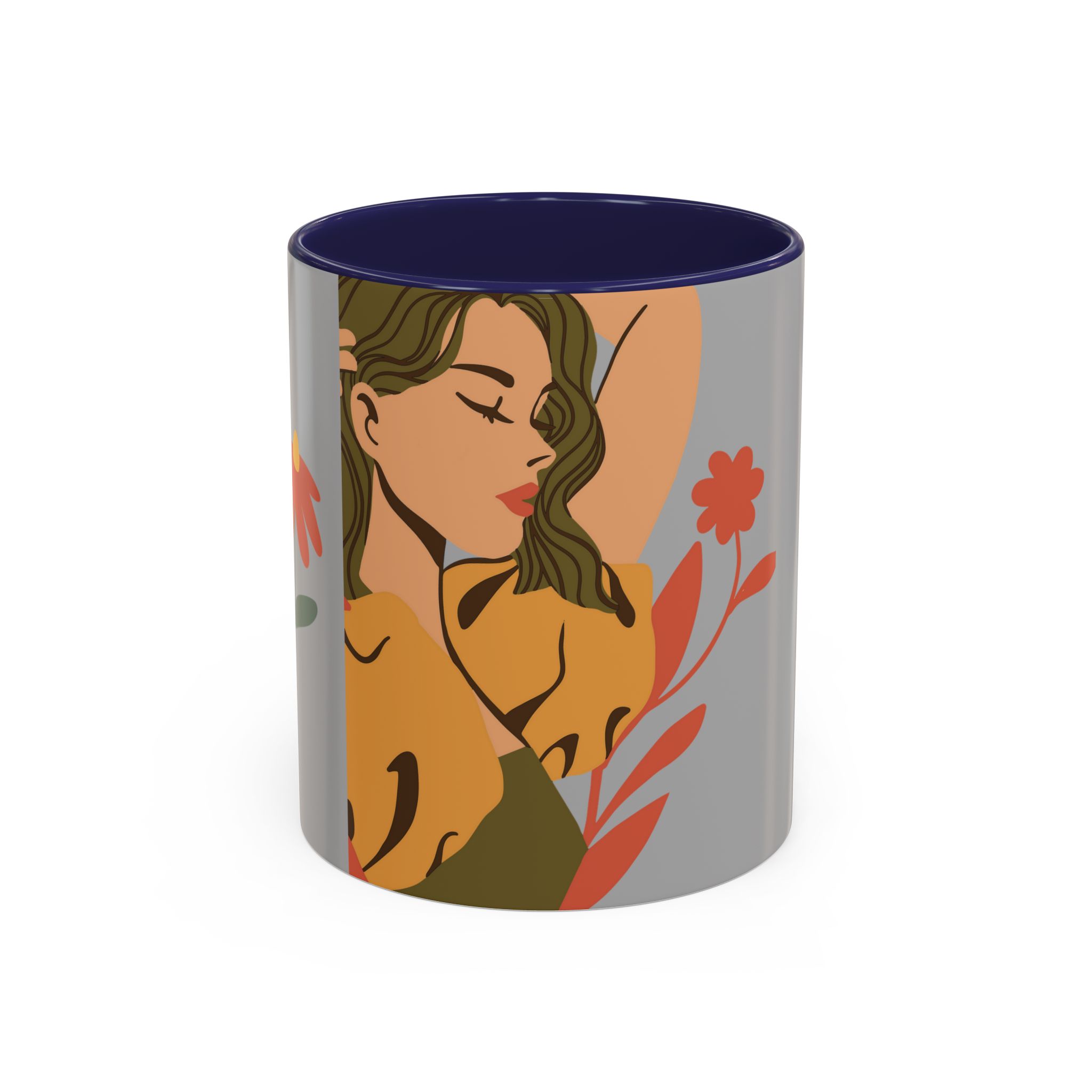 Coffee Mug Lady Reflecting on Gre - Image 5