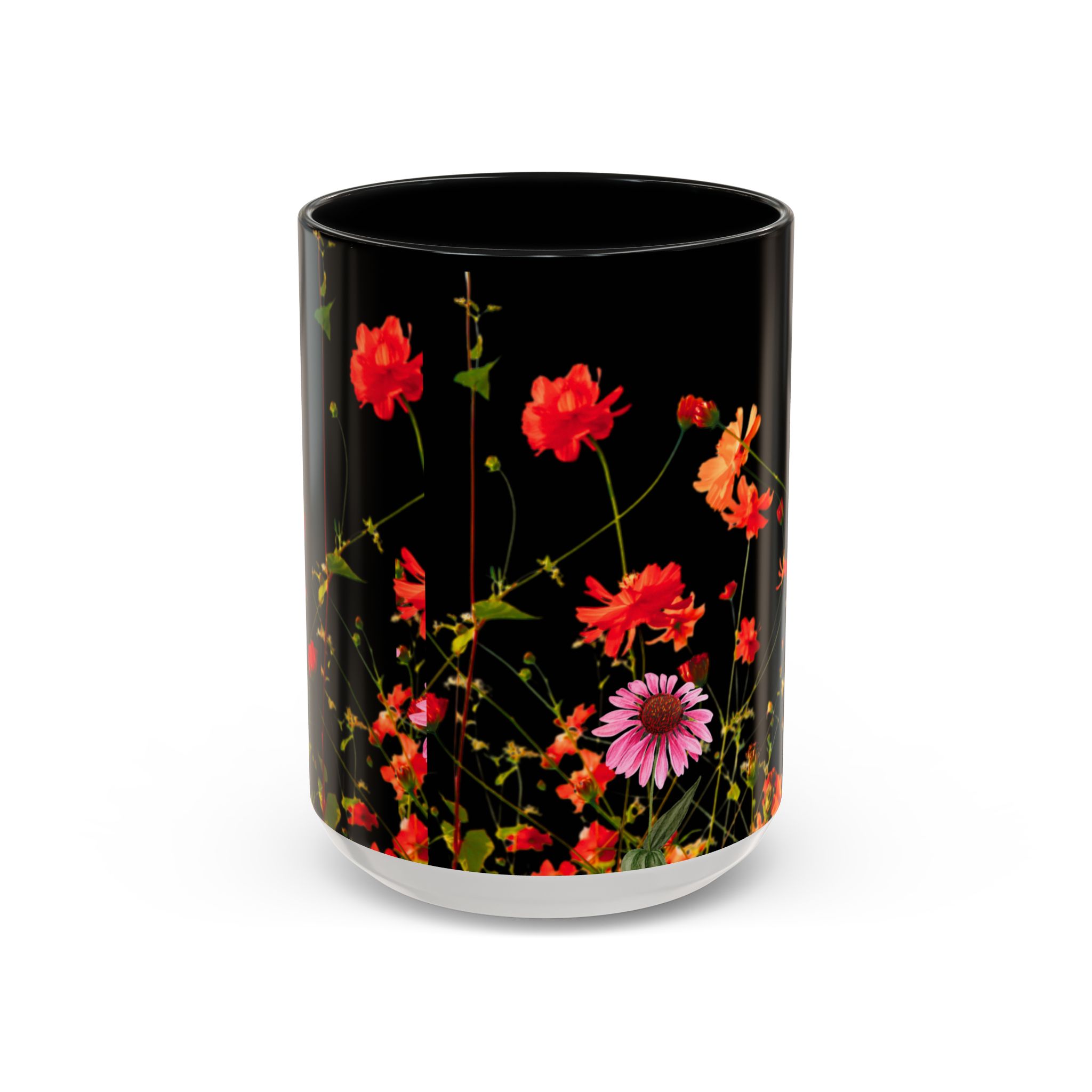 Coffee Mug Wildflowers on Black - Image 5