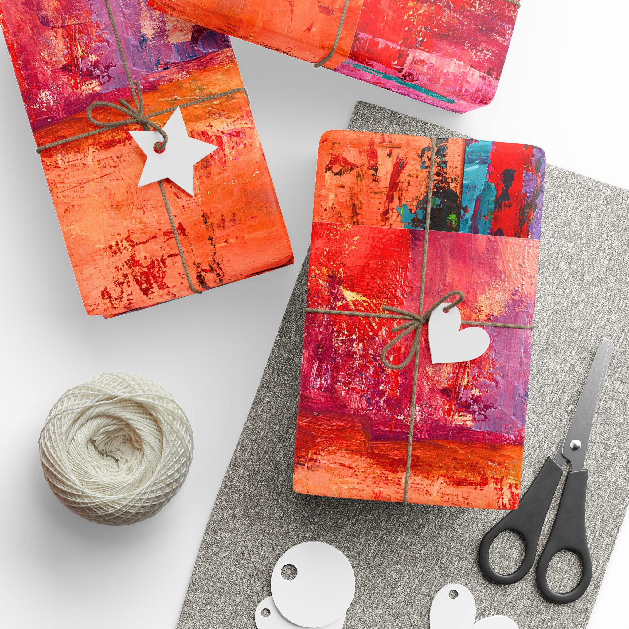 Wrapping Paper Warm Orange and Red Abstract - Image 15