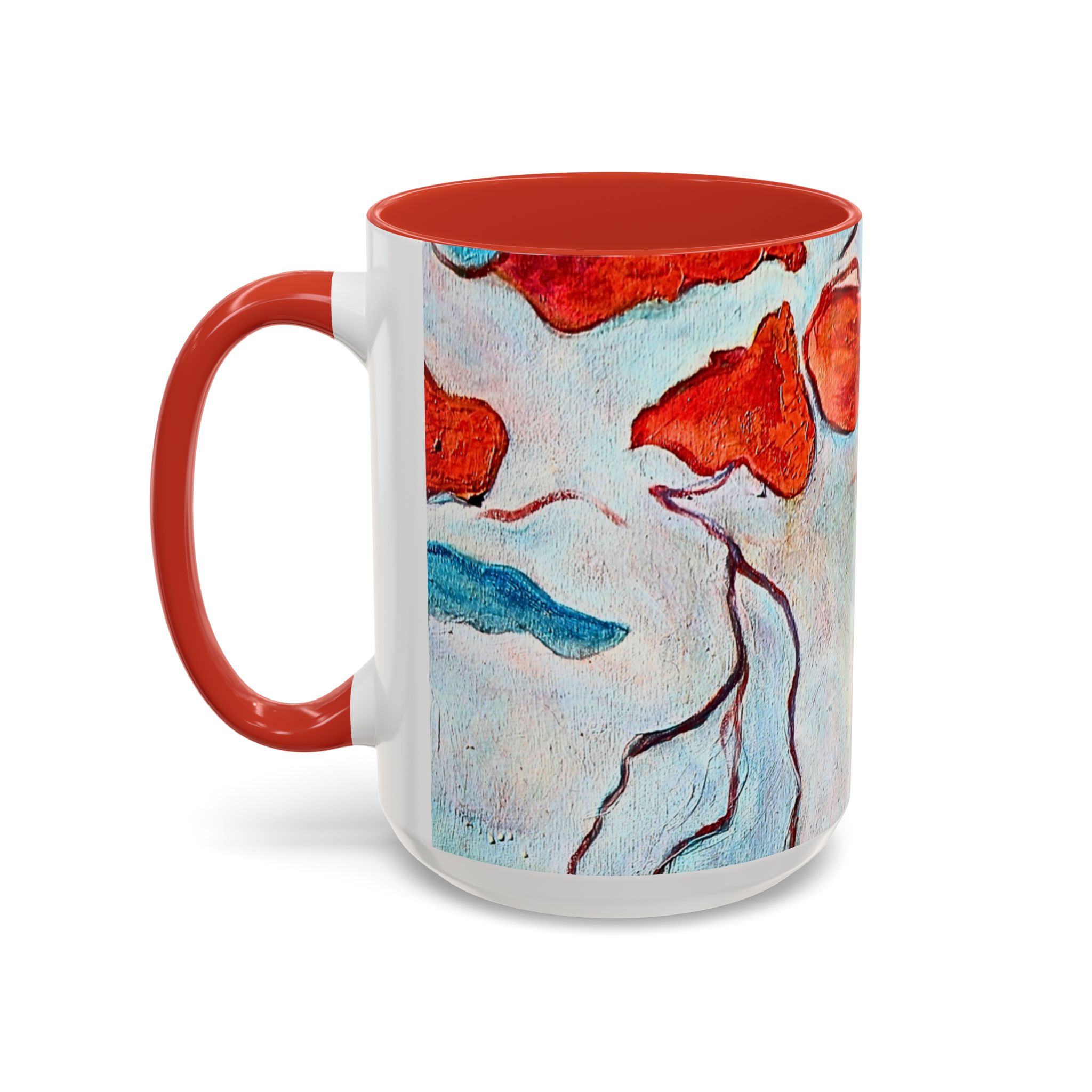 Coffee Mug Red leaves floating - Image 7